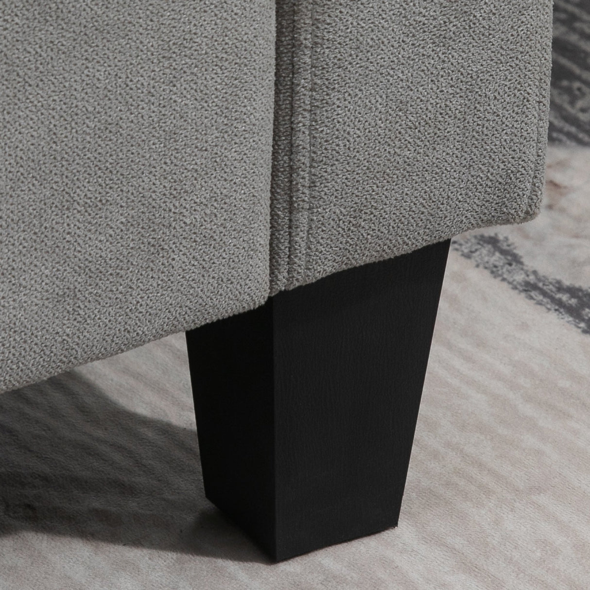 easycomfort easycomfort divano angolare componibile 3 posti con penisola reversibile in tessuto grigio chiaro