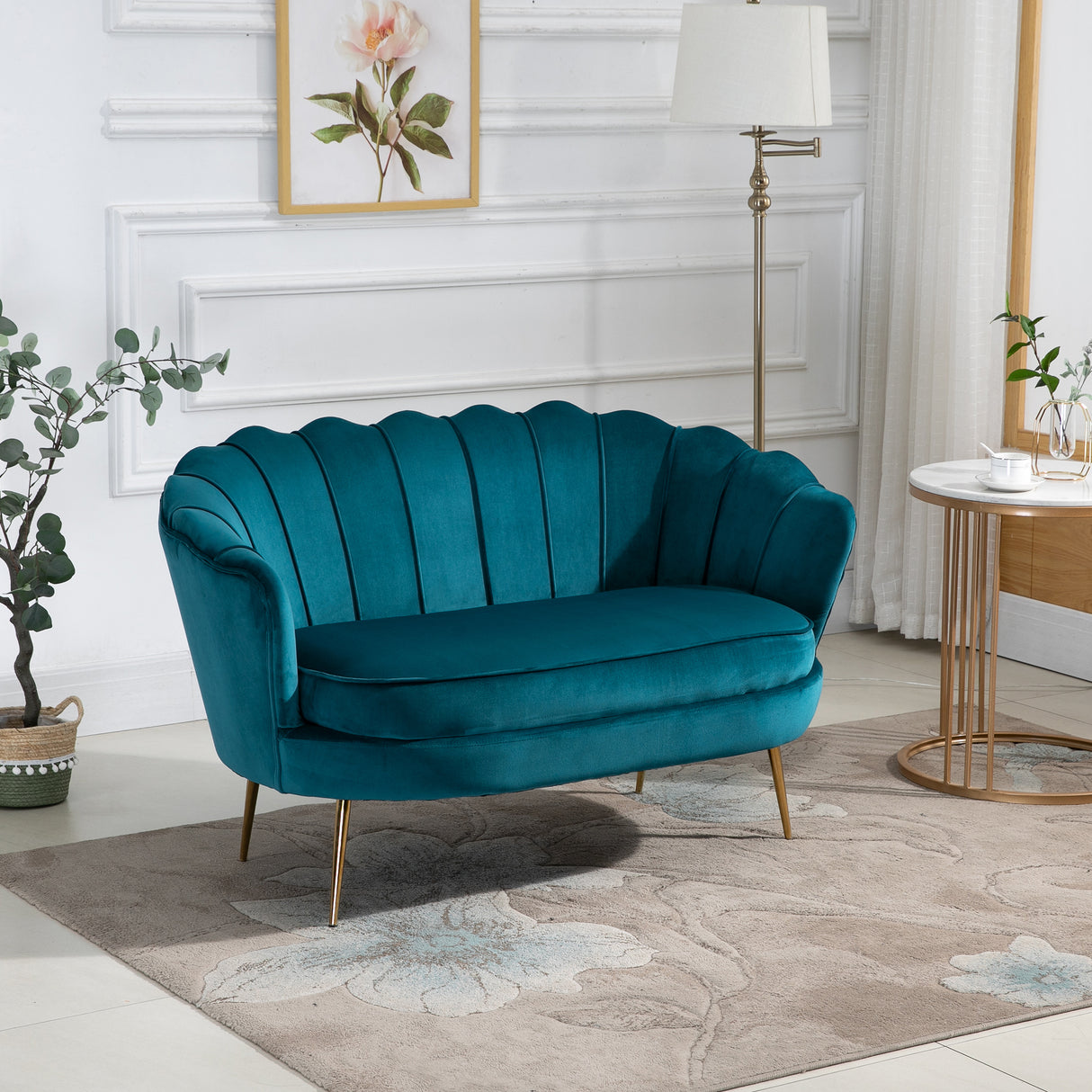 easycomfort easycomfort divano vintage 2 posti in stile industrial chic in velluto verde ean 8055776912905