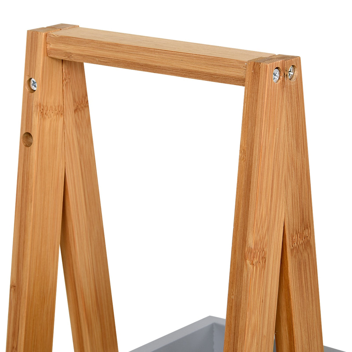 easycomfort easycomfort scaffale bagno in mdf e bambu con 3 mensole grigio 30x18x81cm ean 8054111842150