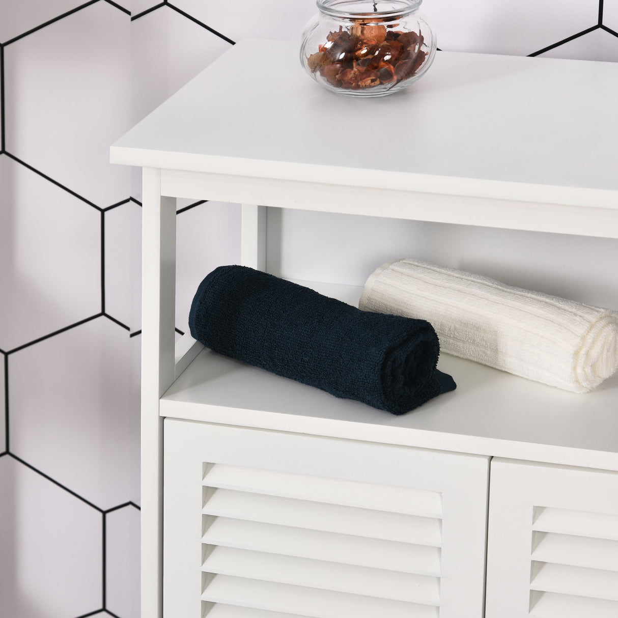 easycomfort easycomfort mobiletto da bagno impermeabile con 2 ripiani e armadietto mdf bianco ean 8054144130613