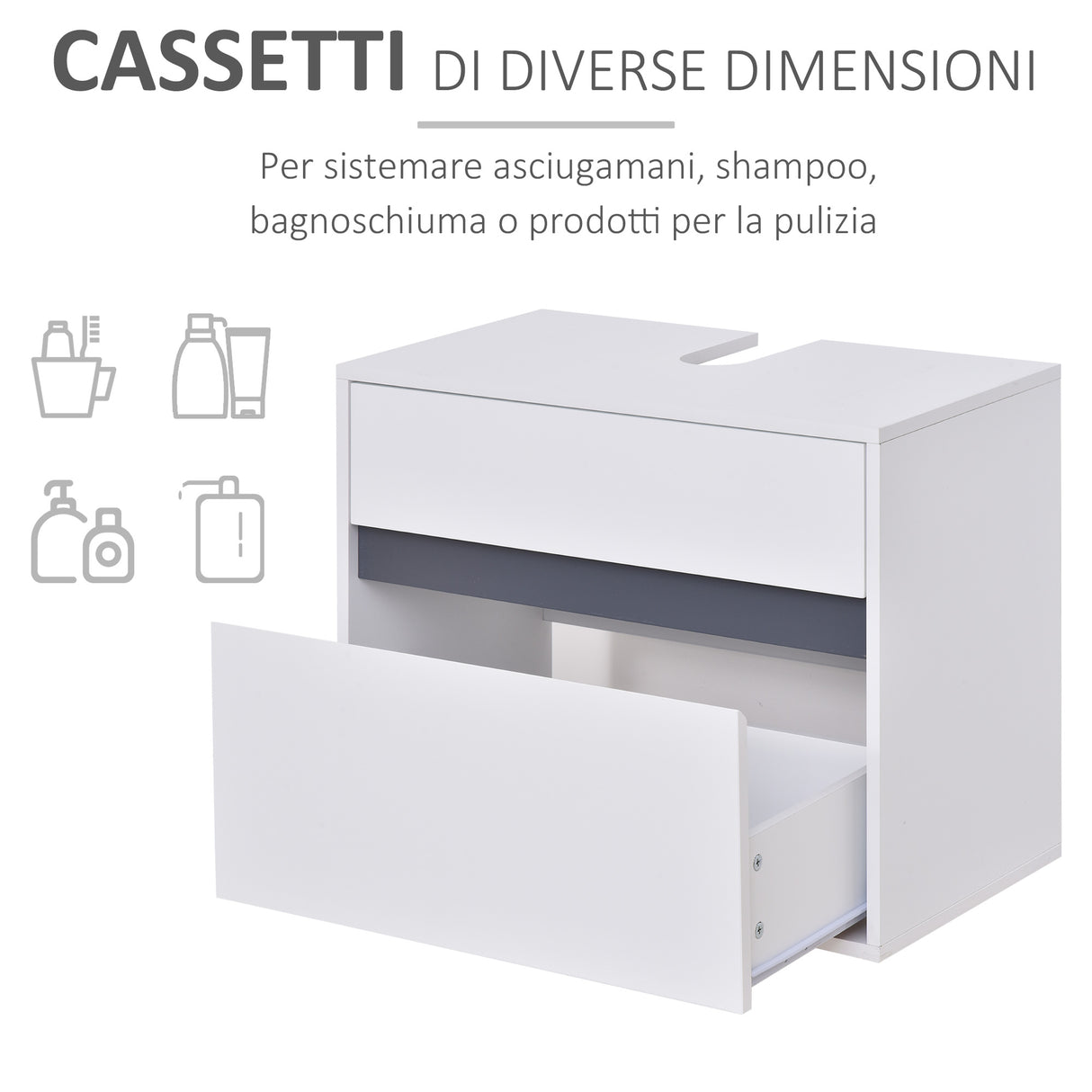 easycomfort easycomfort mobiletto sottolavabo e copricolonna in legno bianco per il bagno 67x36x52cm ean 8054111848138