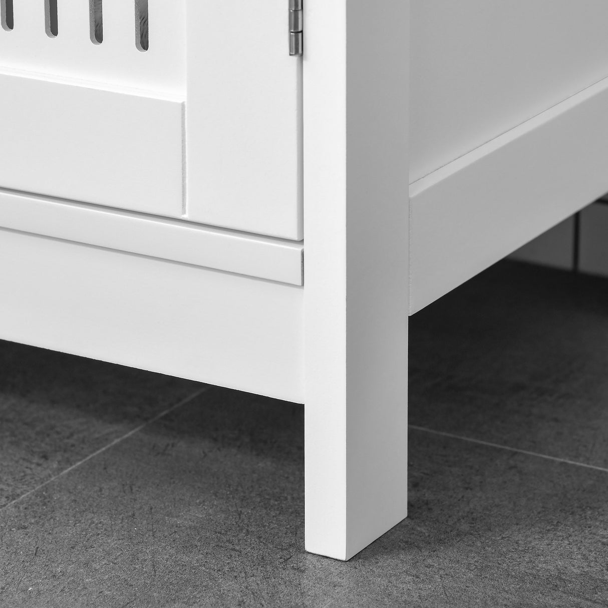 easycomfort easycomfort mobiletto da bagno sottolavabo a 2 ante in mdf salvaspazio con ripiani regolabili 60x30x60cm bianco