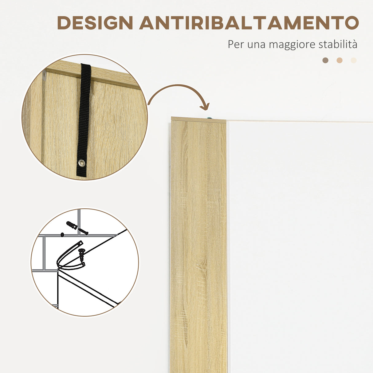 easycomfort easycomfort mobile bagno in truciolato bianco con 2 armadietti con ante e 2 ripiani aperti 53x33 5x195 7 cm