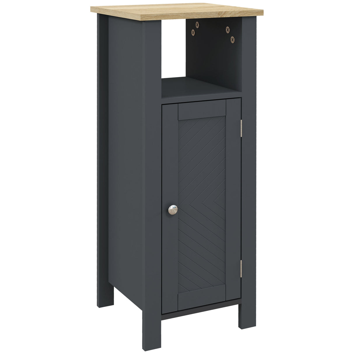 easycomfort easycomfort mobile bagno salvaspazio con armadietto e ripiano aperto in legno 32x30x80cm grigio