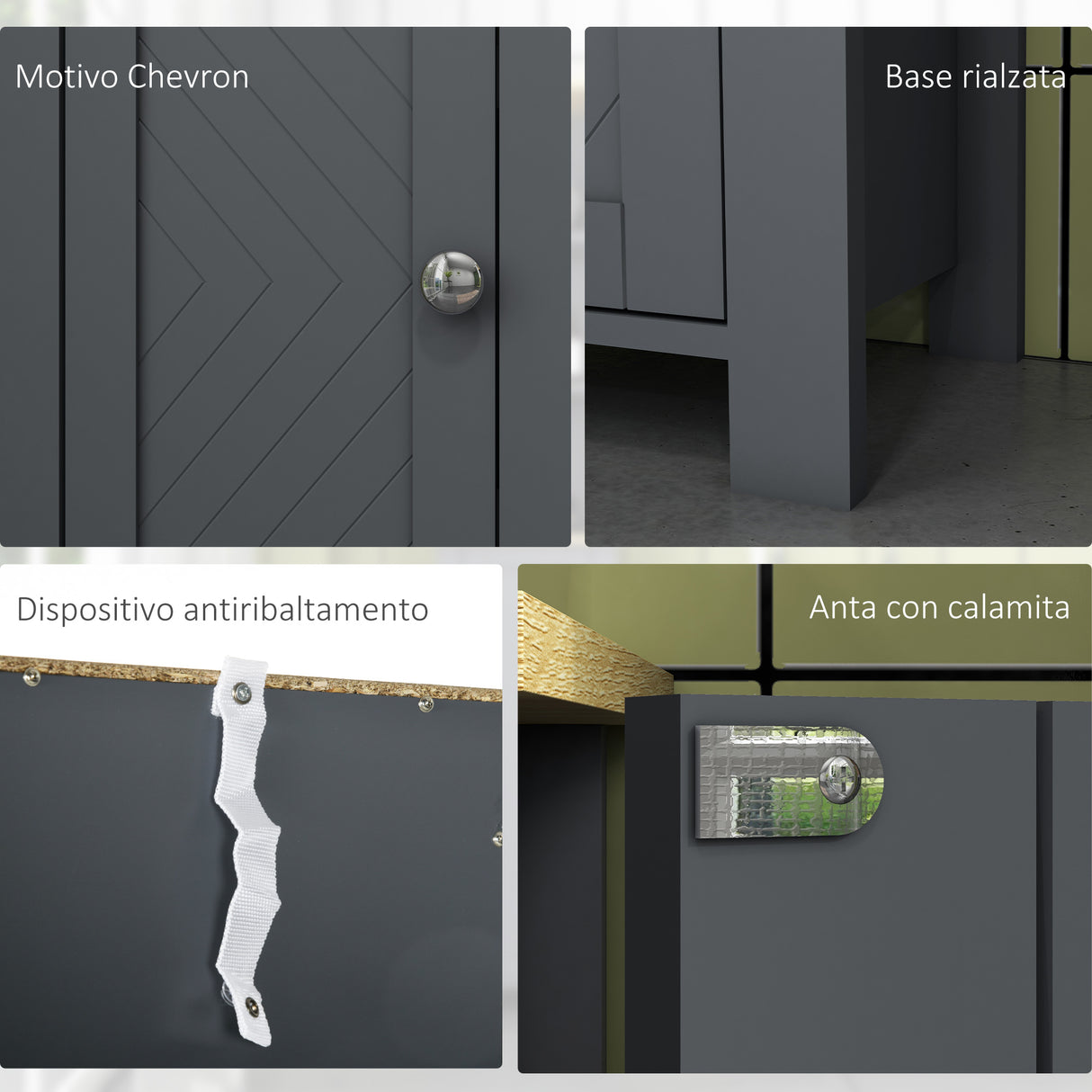 easycomfort easycomfort colonna bagno salvaspazio con armadietto e 3 ripiani aperti in legno 34x23x165cm grigio