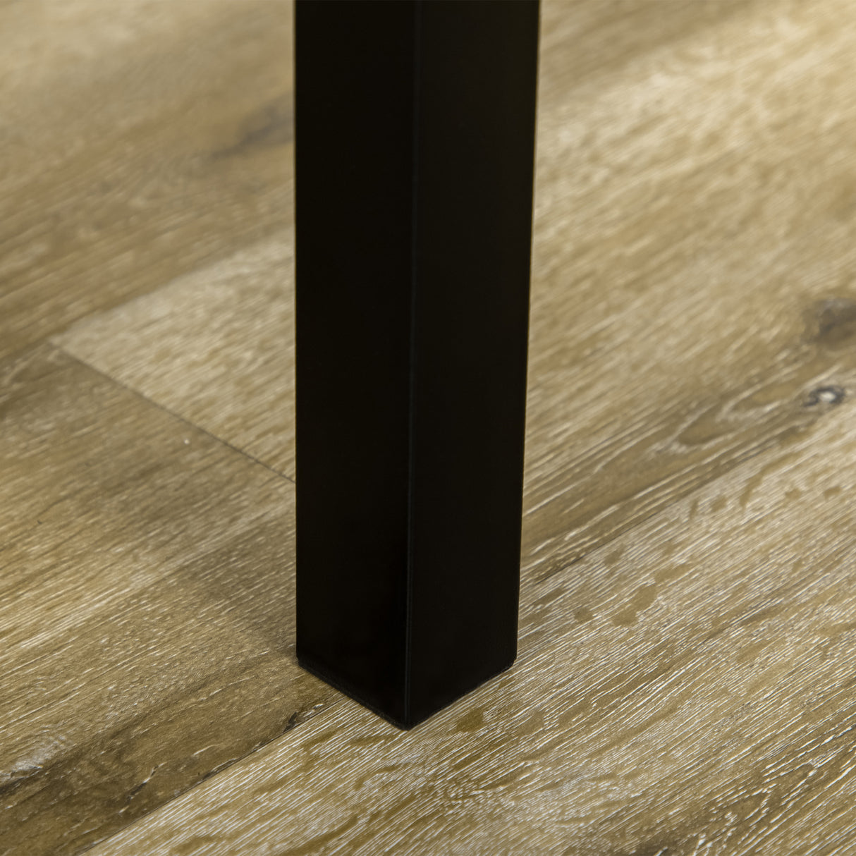 easycomfort easycomfort set da pranzo con tavolo rettangolare e 4 sedie in acciaio e mdf nero e rovere