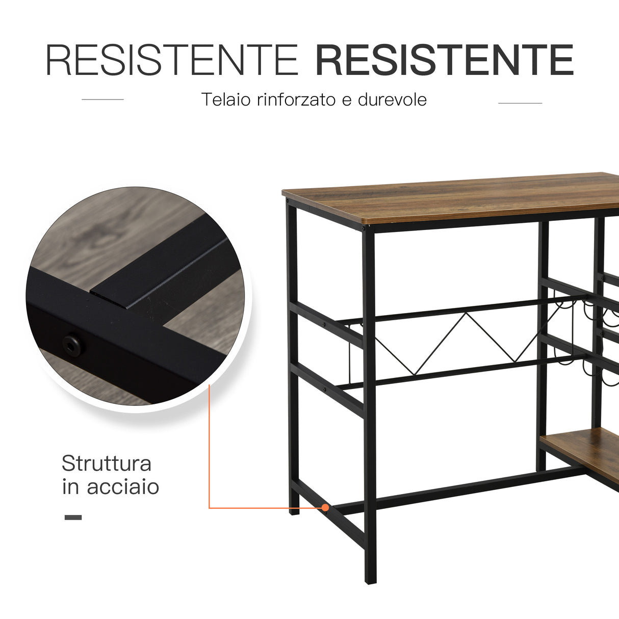 easycomfort easycomfort set tavolo con 2 sgabelli alti da bar portabottiglie e portabicchieri in stile industriale ean 8055776914565