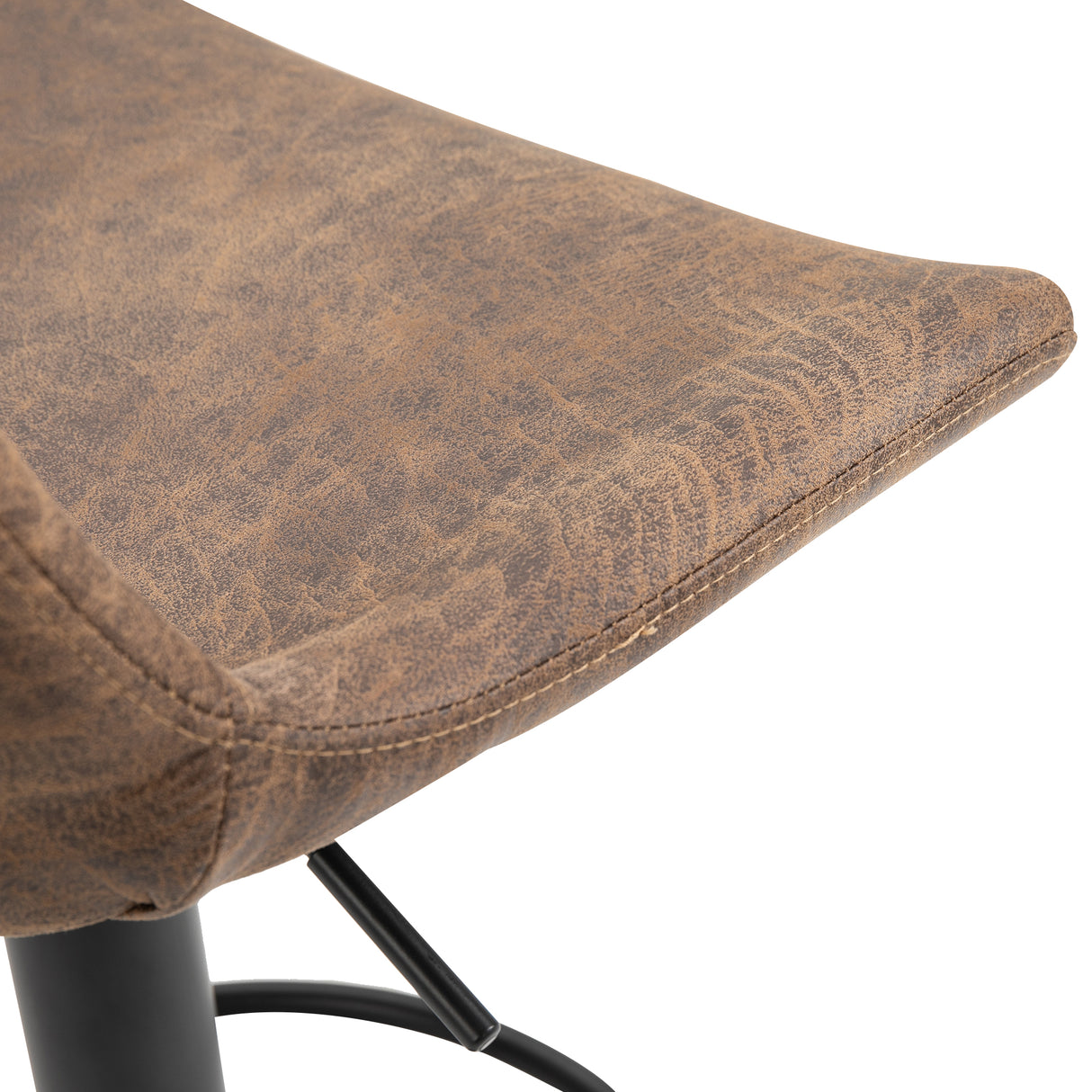 easycomfort easycomfort set 2 sgabelli da bar in stile industriale con altezza regolabile in similpelle marrone ean 8054144137940