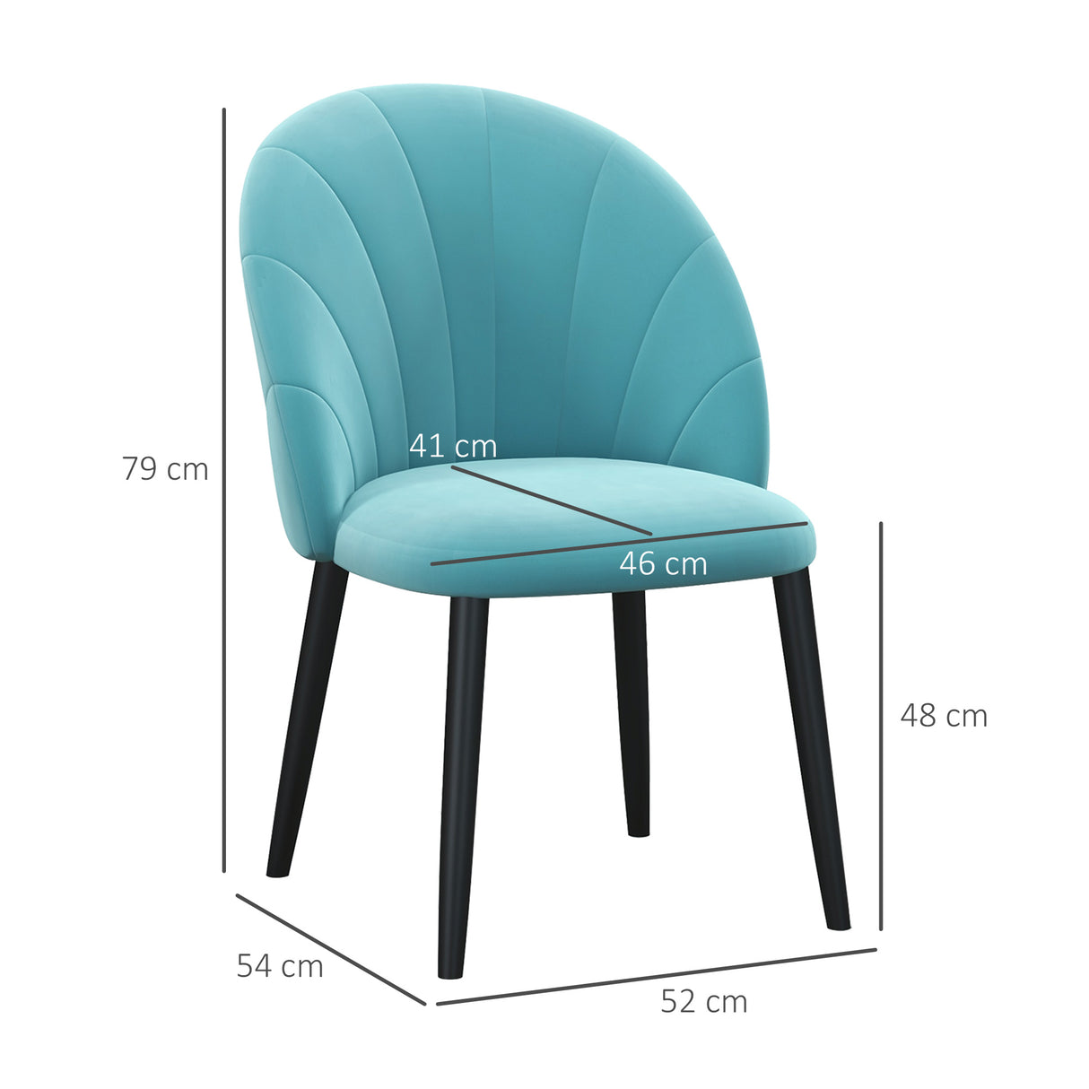 easycomfort easycomfort set 2 sedie da salotto e sala da pranzo imbottite in metallo e tessuto effetto velluto verde chiaro 52x54x79 cm