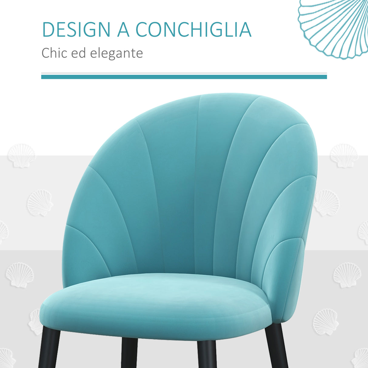 easycomfort easycomfort set 2 sedie da salotto e sala da pranzo imbottite in metallo e tessuto effetto velluto verde chiaro 52x54x79 cm