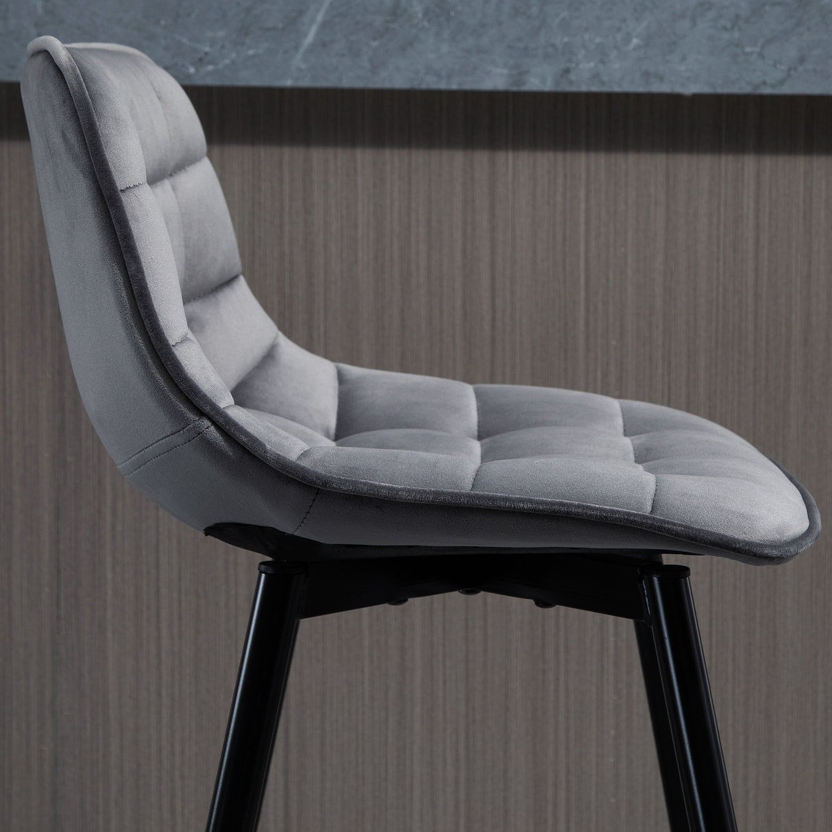 easycomfort easycomfort set 2 sgabelli da bar sedie imbottite stile nordico velluto grigio ean 8054144138626