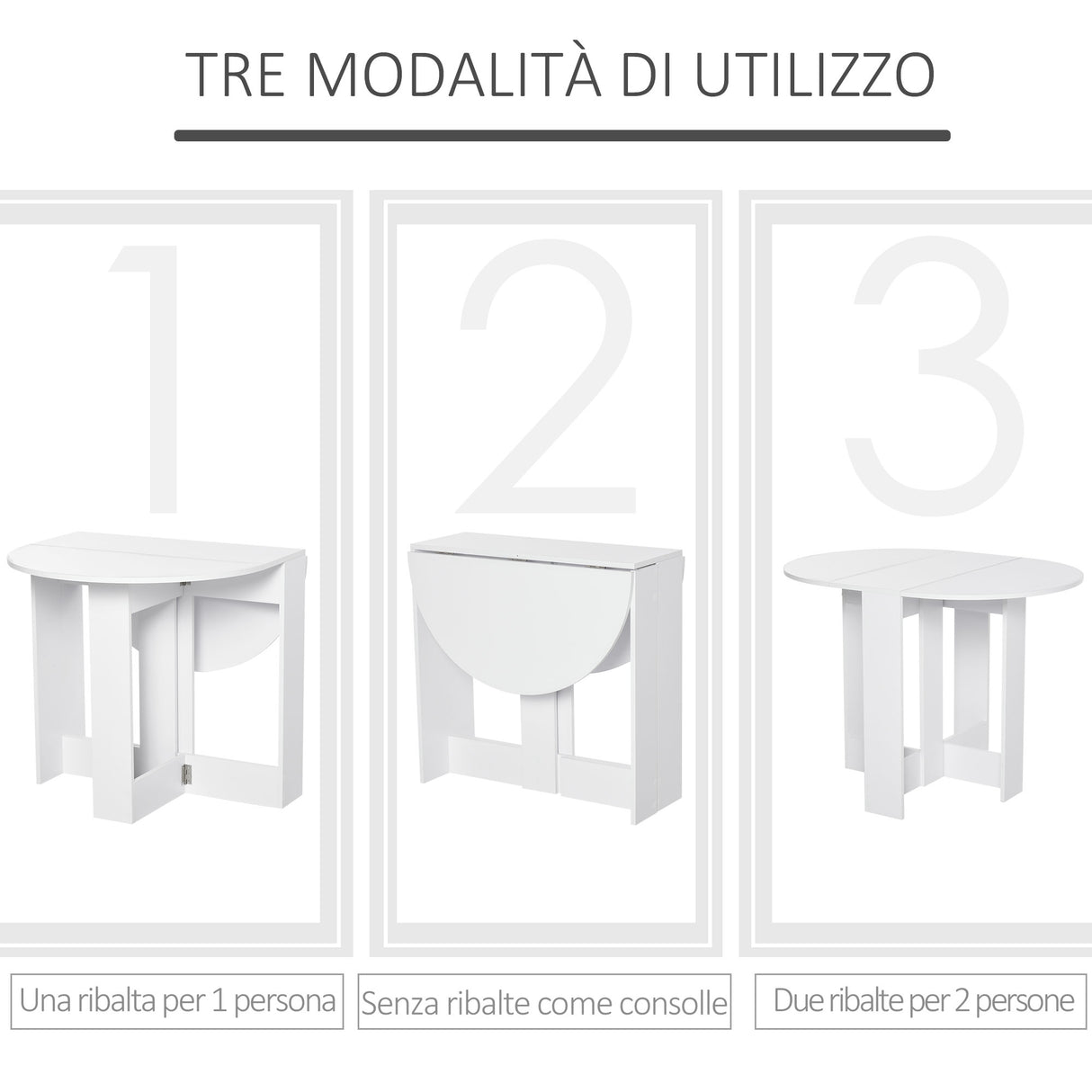 easycomfort easycomfort tavolino pieghevole pranzo tavolo consolle salvaspazio per 2 persone ean 8054111848039