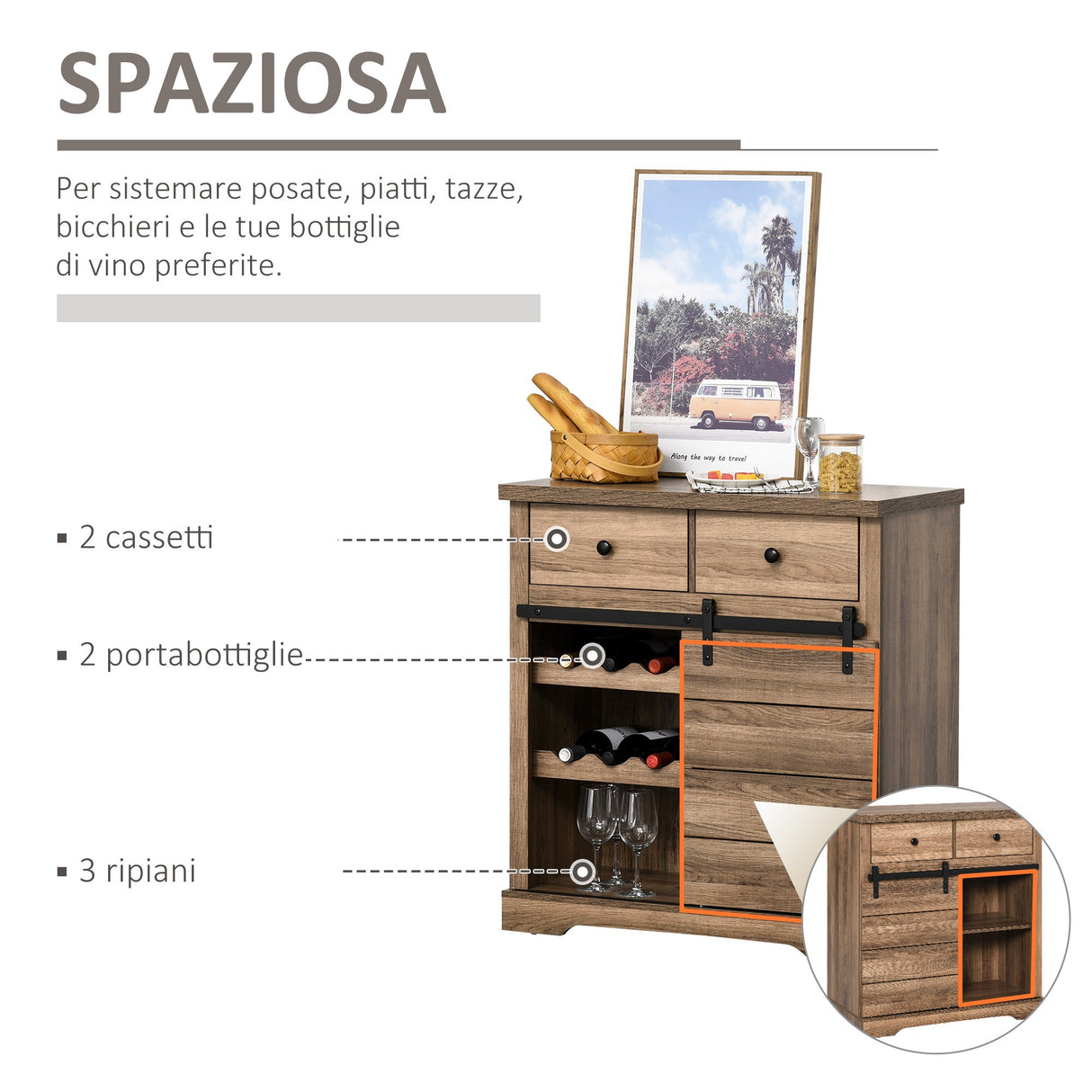 easycomfort easycomfort credenza da cucina in stile industriale dispensa vintage ean 8054144130026