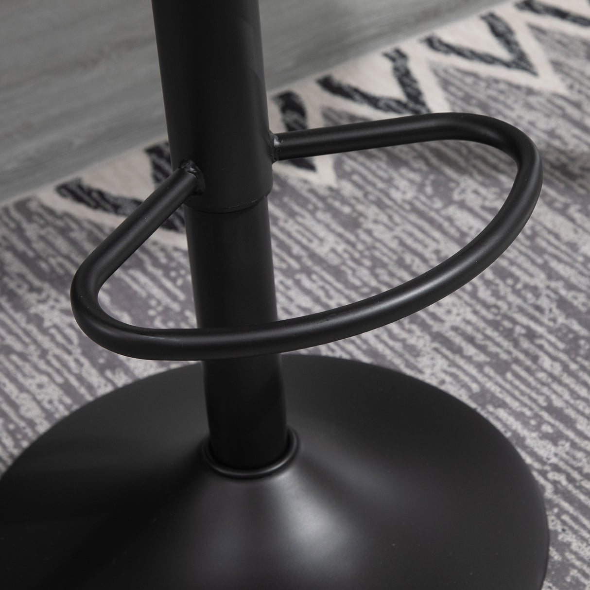 easycomfort easycomfort set 2 sgabelli da bar con altezza regolabile e poggiapiedi in similpelle e metallo grigio