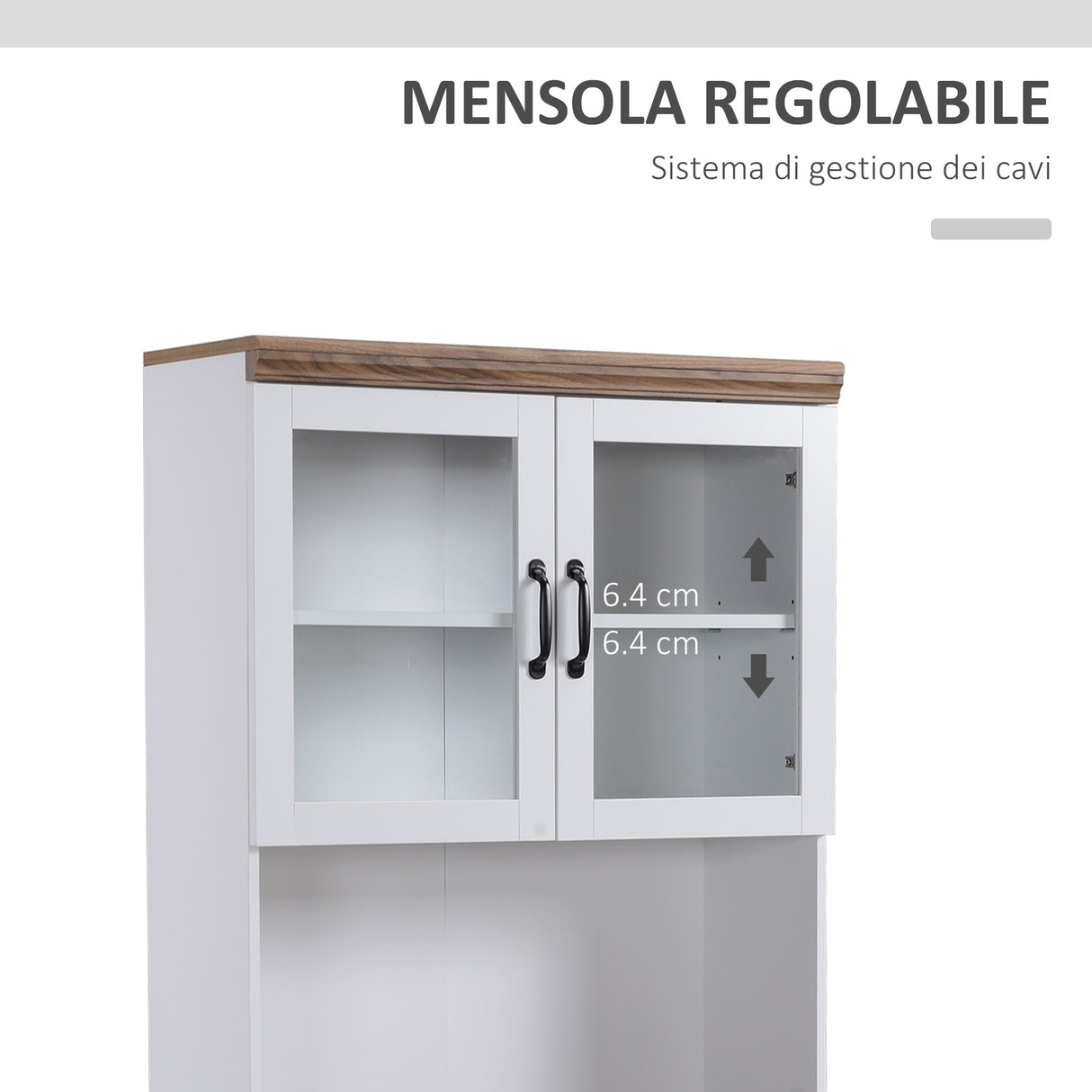 easycomfort easycomfort isola per cucina in mdf con armadietto superiore e inferiore a 2 ante e piano di lavoro 80x39 5x176 cm