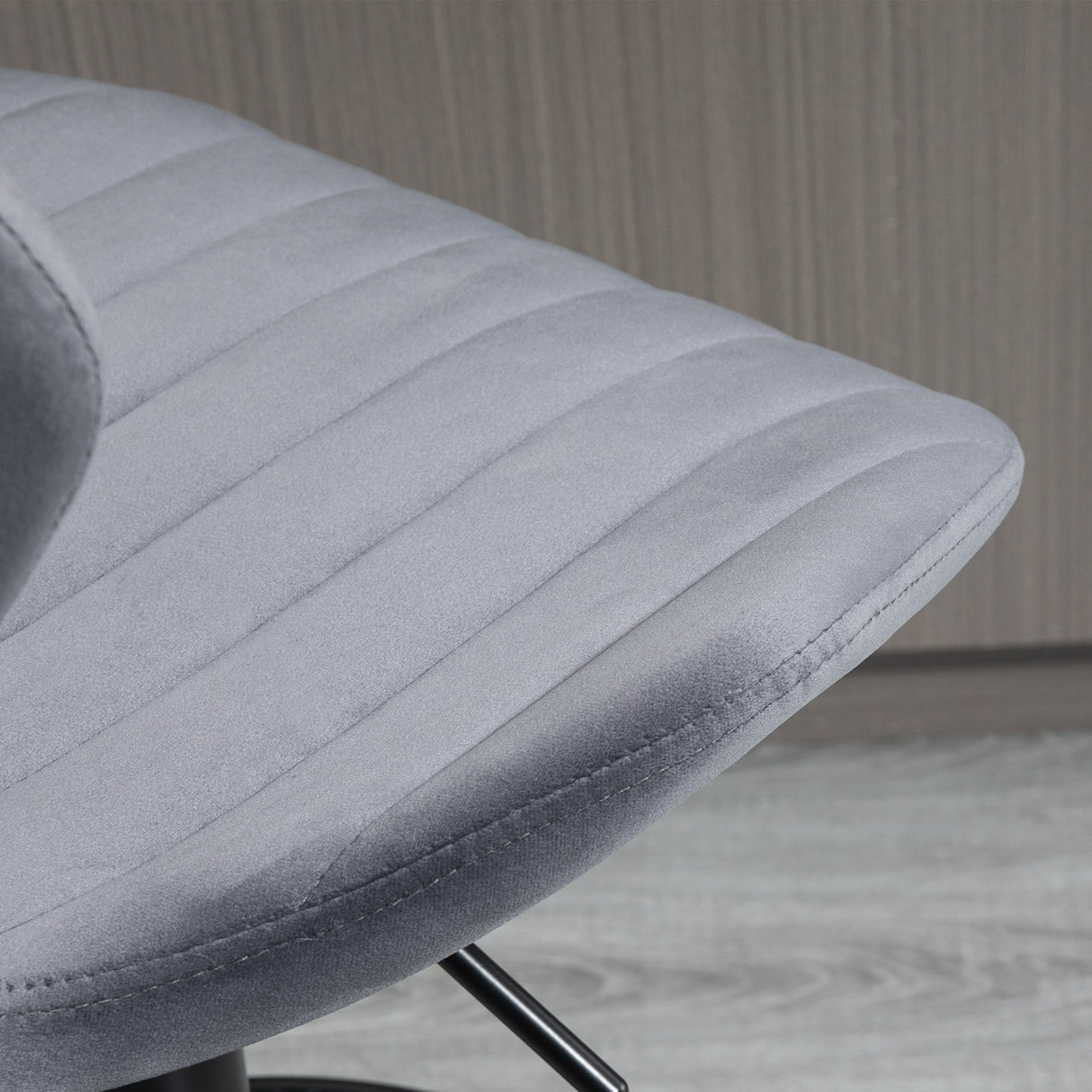 easycomfort easycomfort set 2 sgabelli da bar effetto velluto girevoli con altezza regolabile e poggiapiedi grigio