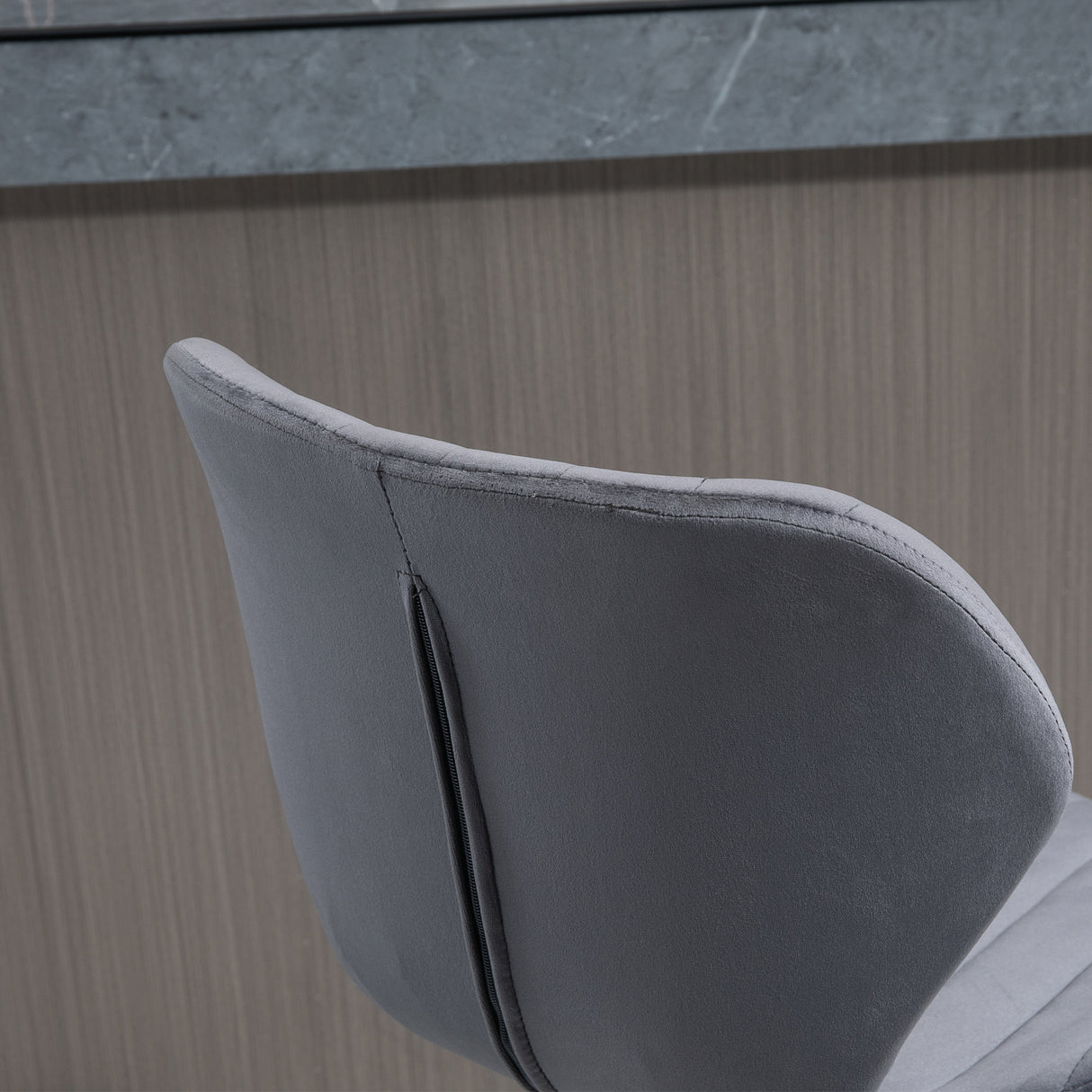 easycomfort easycomfort set 2 sgabelli da bar effetto velluto girevoli con altezza regolabile e poggiapiedi grigio