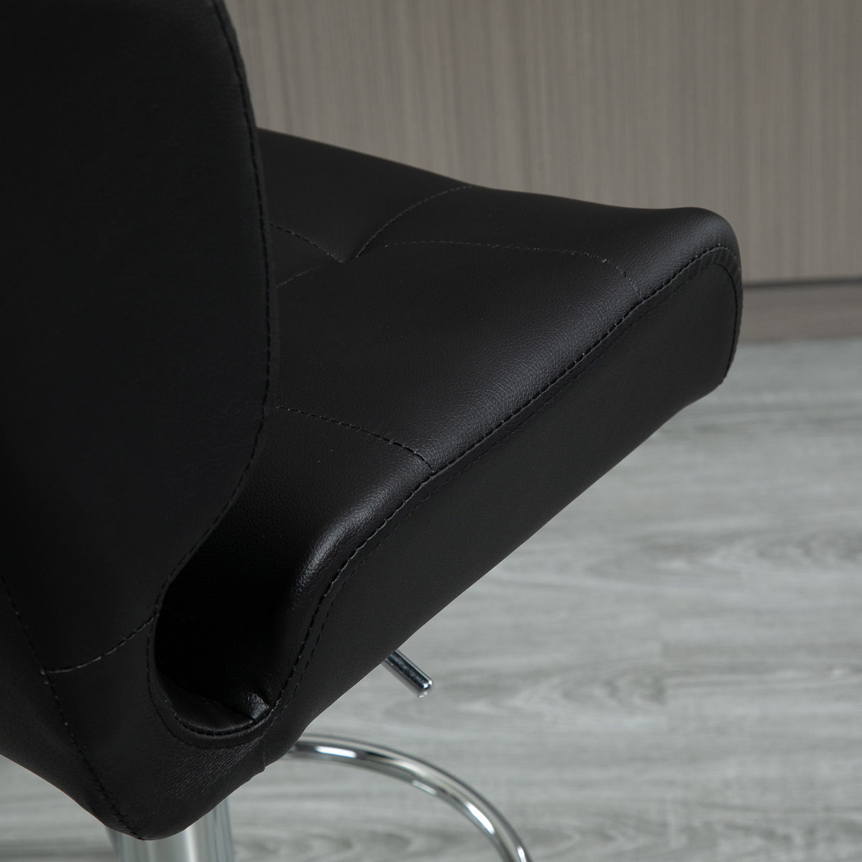 easycomfort easycomfort set 2 sgabelli da bar girevoli imbottiti con altezza regolabile similpelle nero