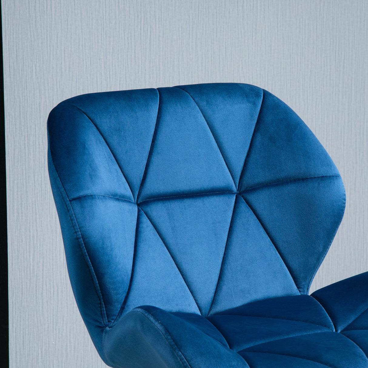 easycomfort easycomfort set 2 sgabelli da bar girevoli con altezza regolabile rivestimento velluto e base rotonda blu