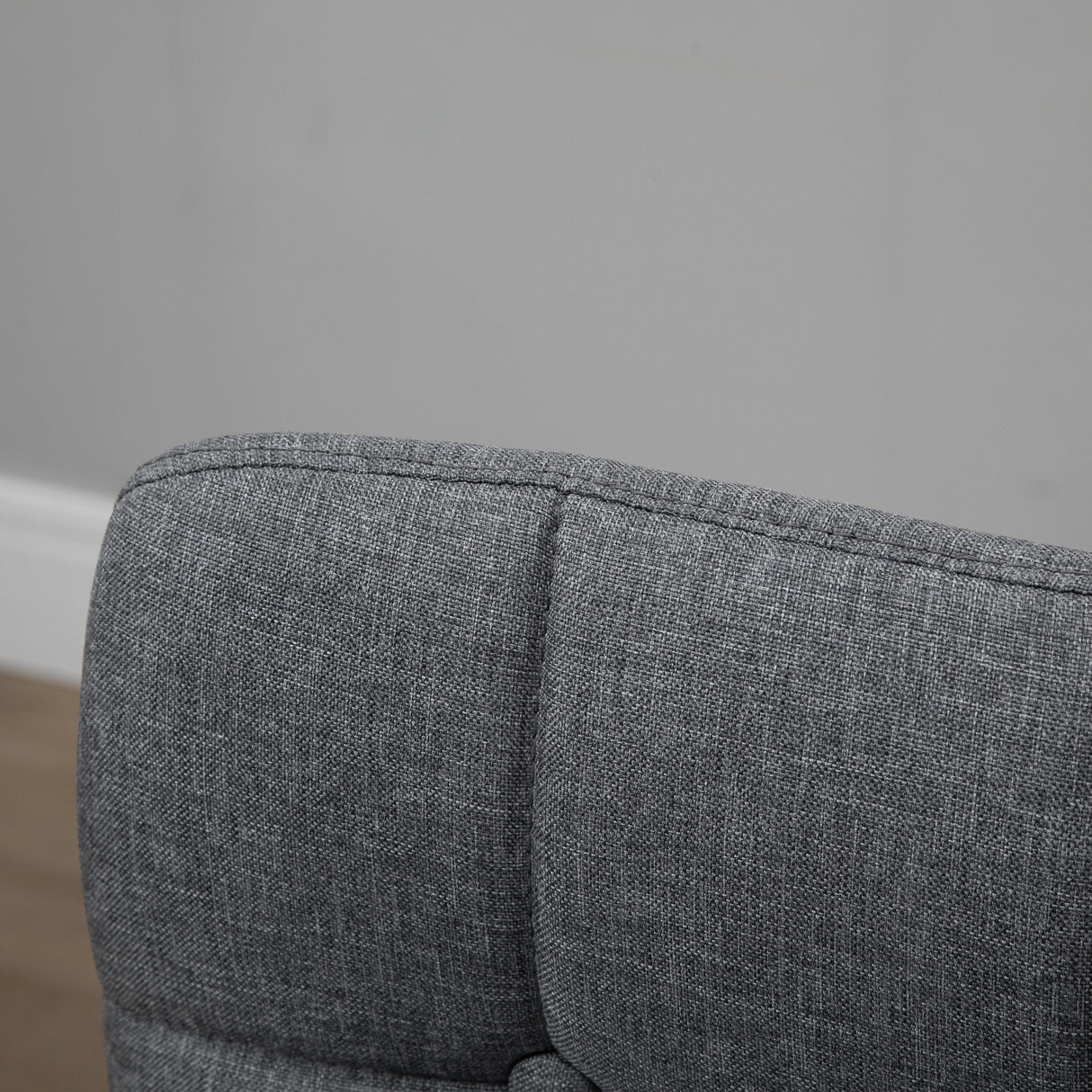 easycomfort easycomfort set 2 sgabelli da bar con schienale e poggiapiedi seduta imbottita in tessuto e gambe in legno grigio