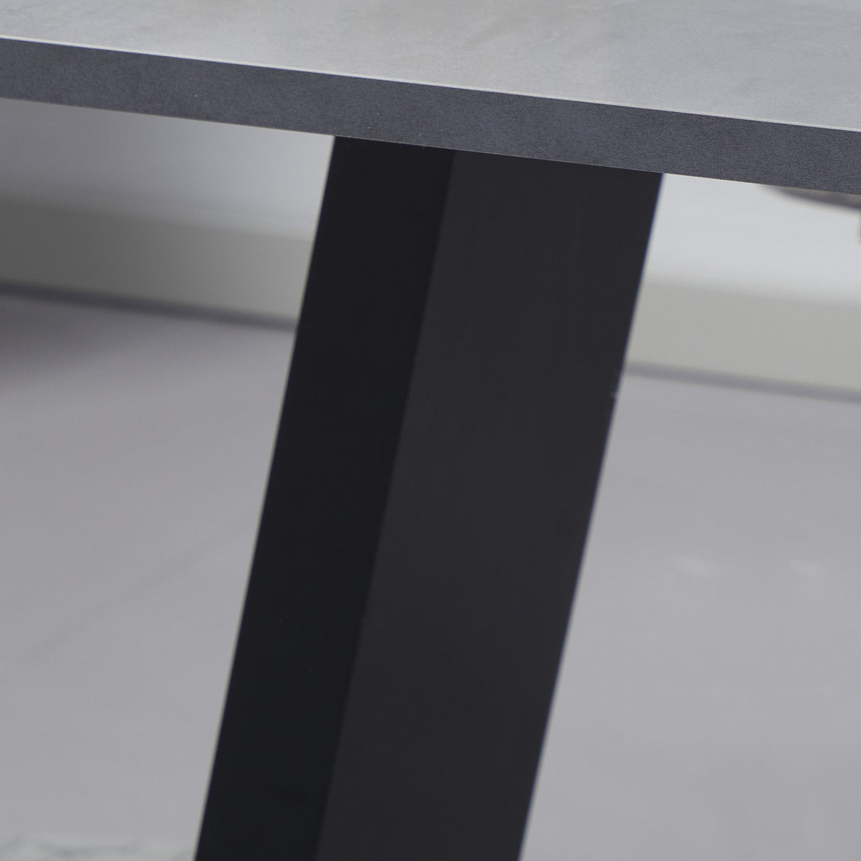 easycomfort easycomfort tavolo da pranzo per 4 6 persone con piano effetto marmo e base in acciaio 140x80x76cm nero