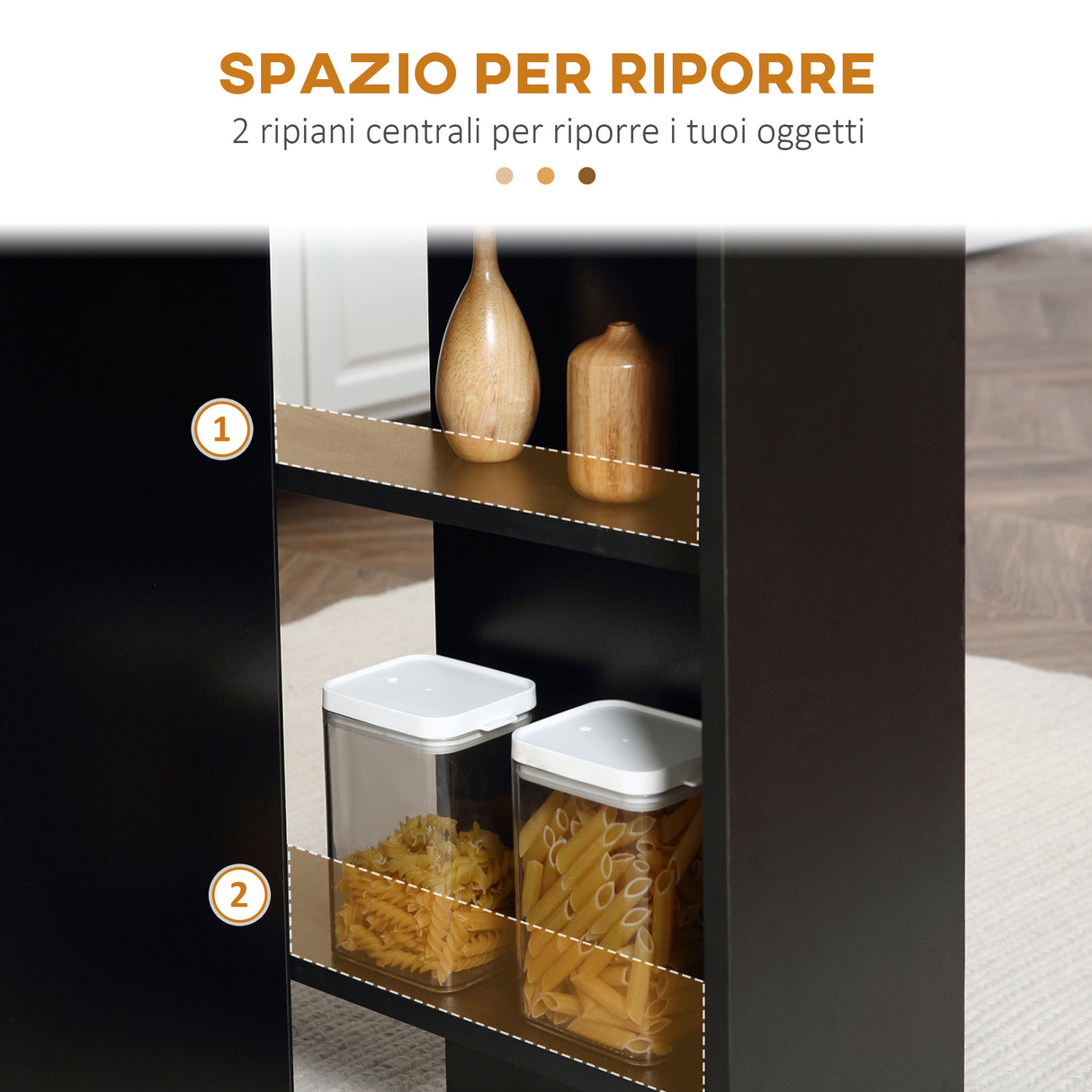 easycomfort easycomfort tavolo pieghevole in legno per 4 6 persone con ruote 75x140x74cm nero