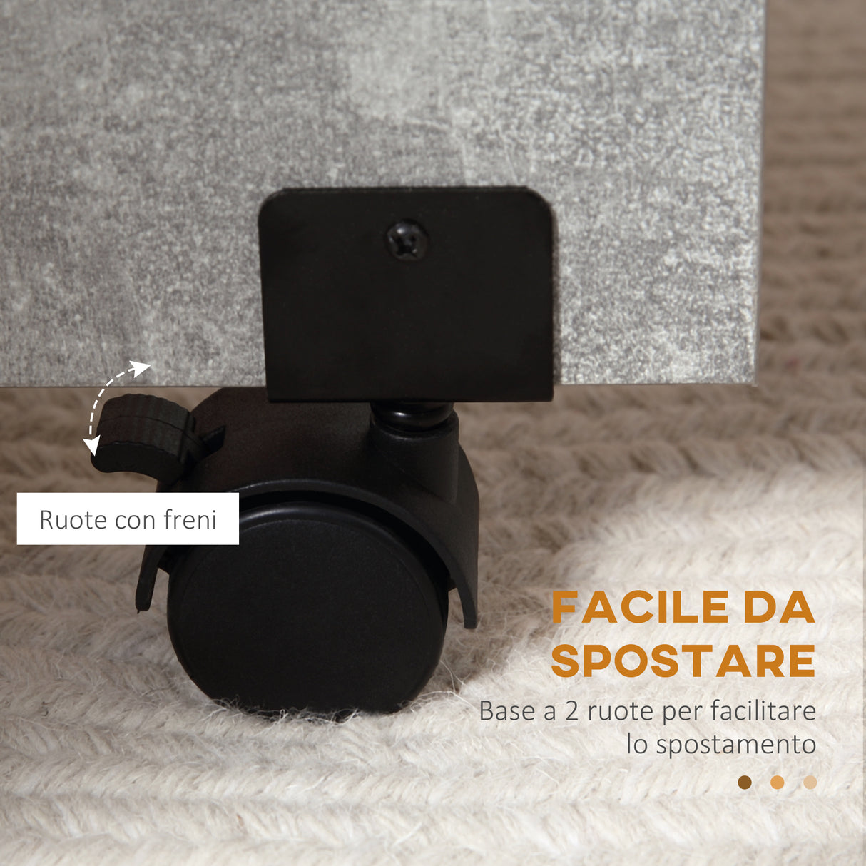 easycomfort easycomfort tavolo pieghevole in legno per 4 6 persone con ruote 75x140x74cm grigio