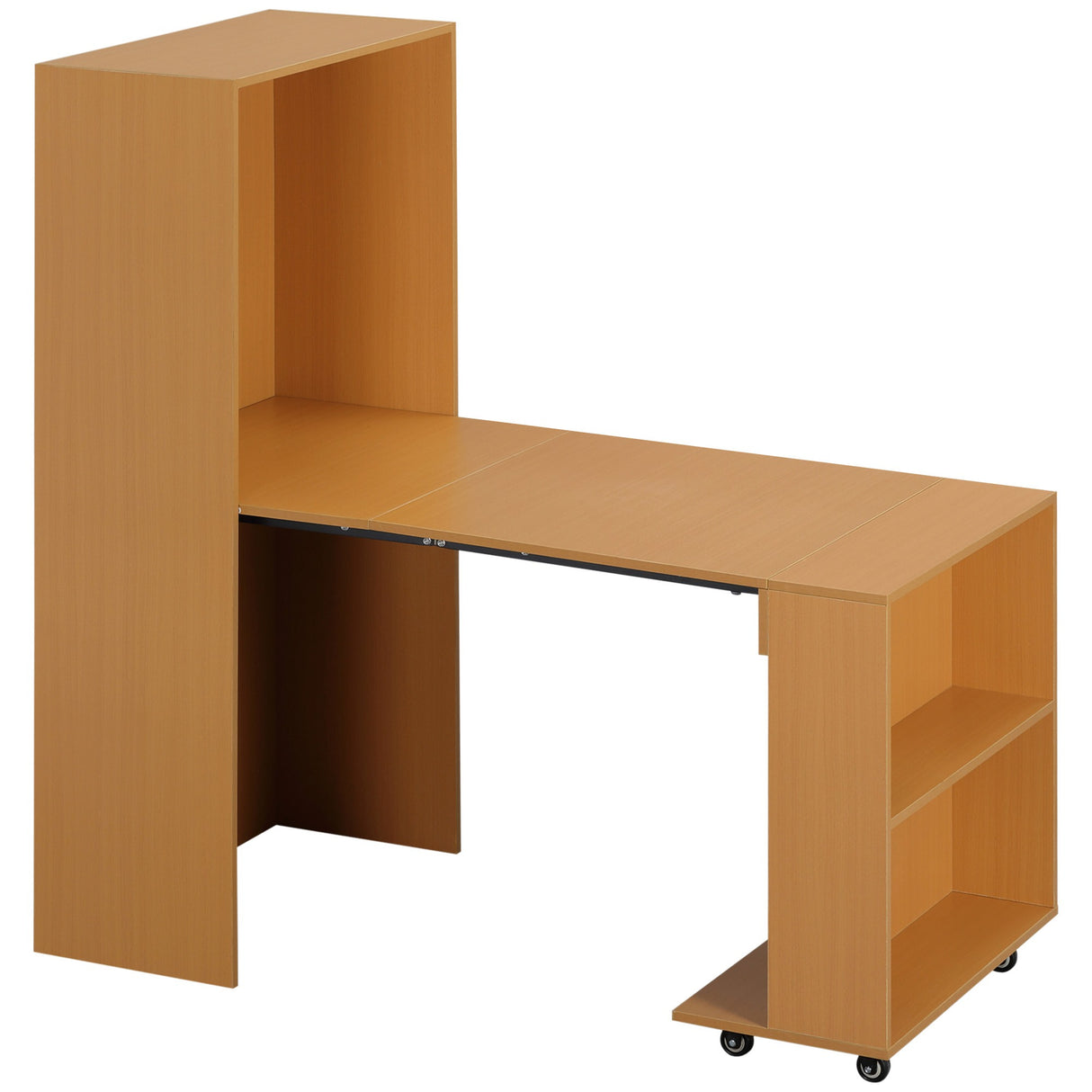 easycomfort easycomfort tavolo pieghevole da pranzo max 3 persone in truciolato e acciaio 75x144x144 5 cm color legno