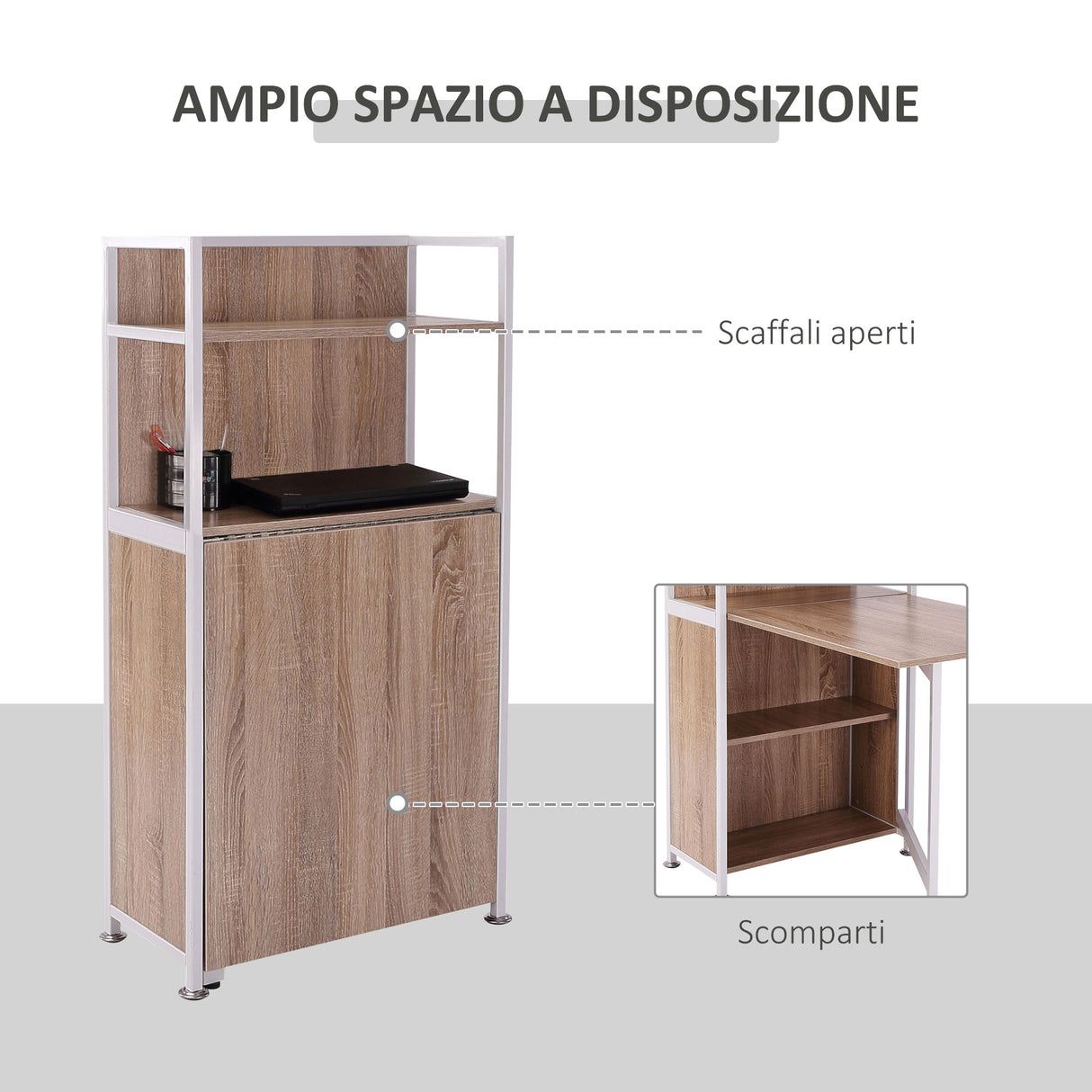 easycomfort easycomfort mobiletto angolare con scrivania per computer estraibile in legno mdf ean 8054111846899