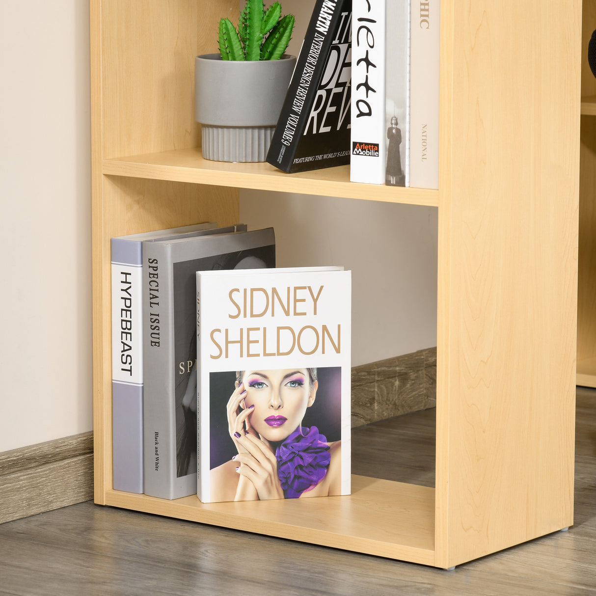 easycomfort easycomfort scrivania moderna con libreria in legno naturale 120x55x120cm ean 8054144134253