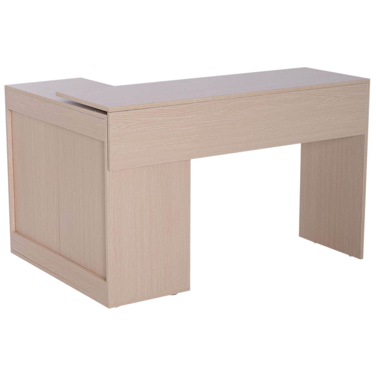 easycomfort easycomfort scrivania angolo con 2 ripiani e 2 cassetti color legno rovere 117x82x74cm ean 8054111846110