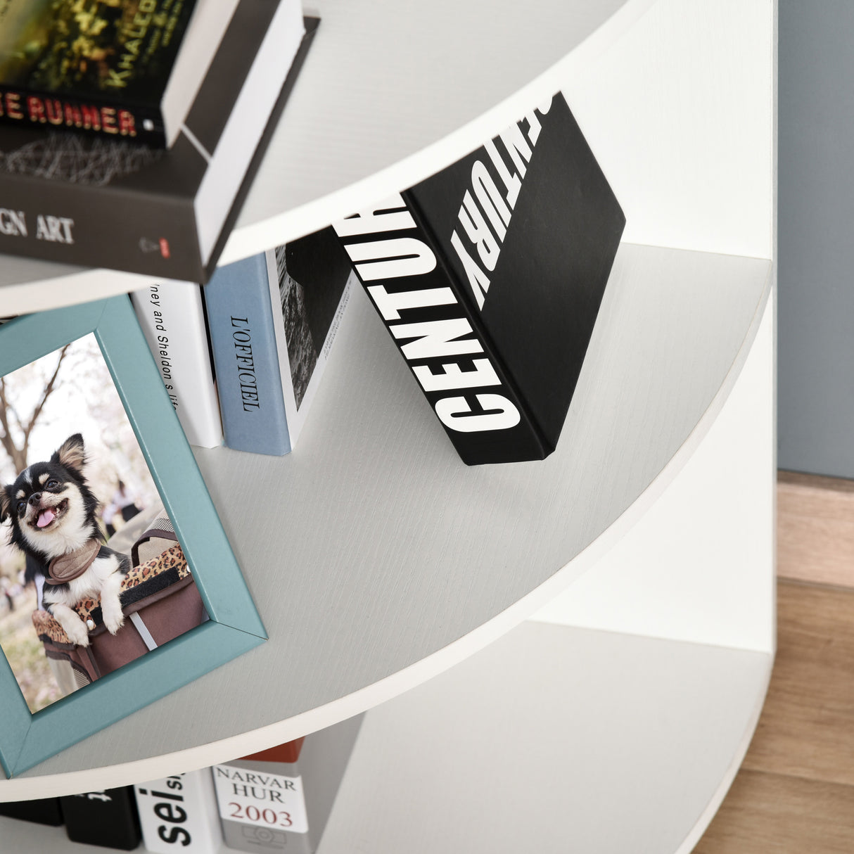 easycomfort easycomfort libreria ad angolo 4 ripiani a muro e parete 39.5x39.5x120cm bianco legno ean 8054144131085