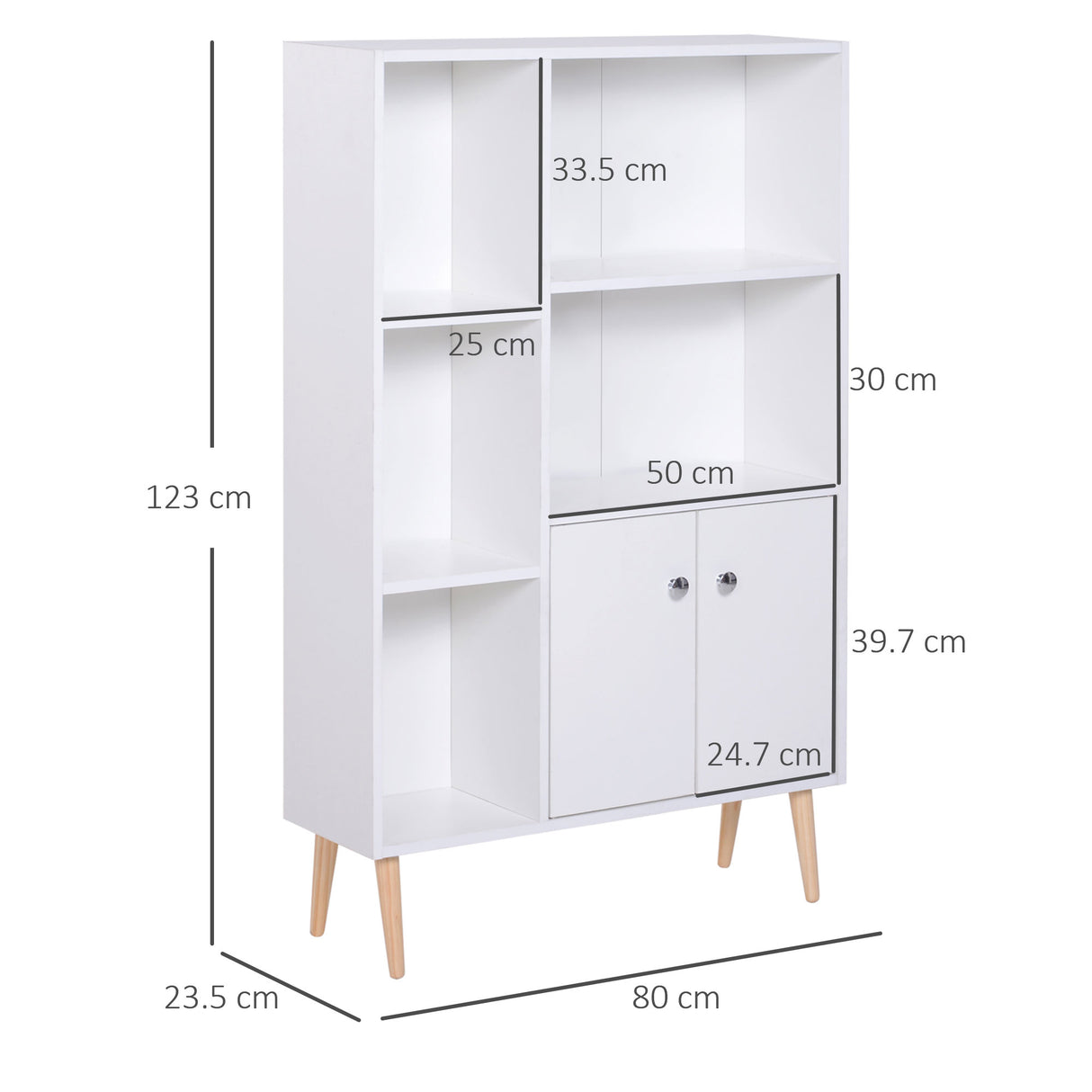 easycomfort easycomfort mobiletto libreria con piedini in legno di pino bianco 80 x 23 5 x 118cm ean 8054144130347