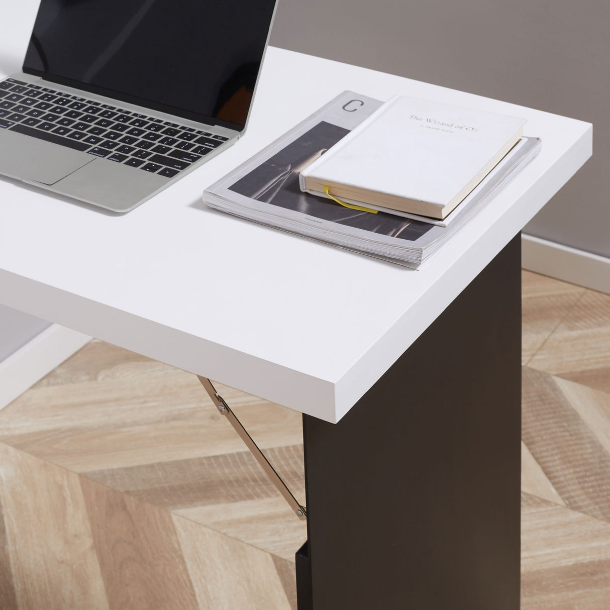 easycomfort easycomfort tavolo scrivania pieghevole a muro con lavagna bianco e nero 60 x 94.5 x 147cm ean 8054144130293