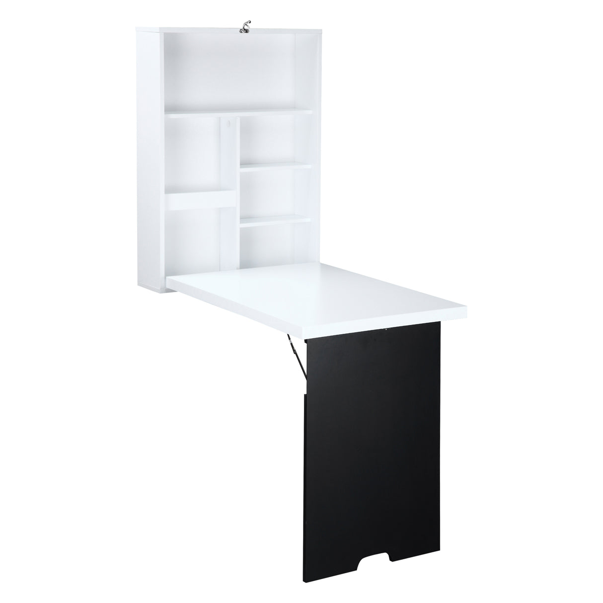 easycomfort easycomfort tavolo scrivania pieghevole a muro con lavagna bianco e nero 60 x 94.5 x 147cm ean 8054144130293