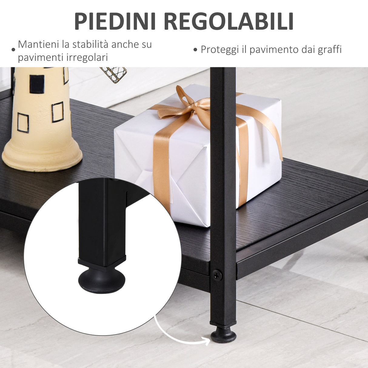 easycomfort easycomfort scrivania computer per ufficio con ripiani monitor e cpu nera 140x60x93cm ean 8054144131405