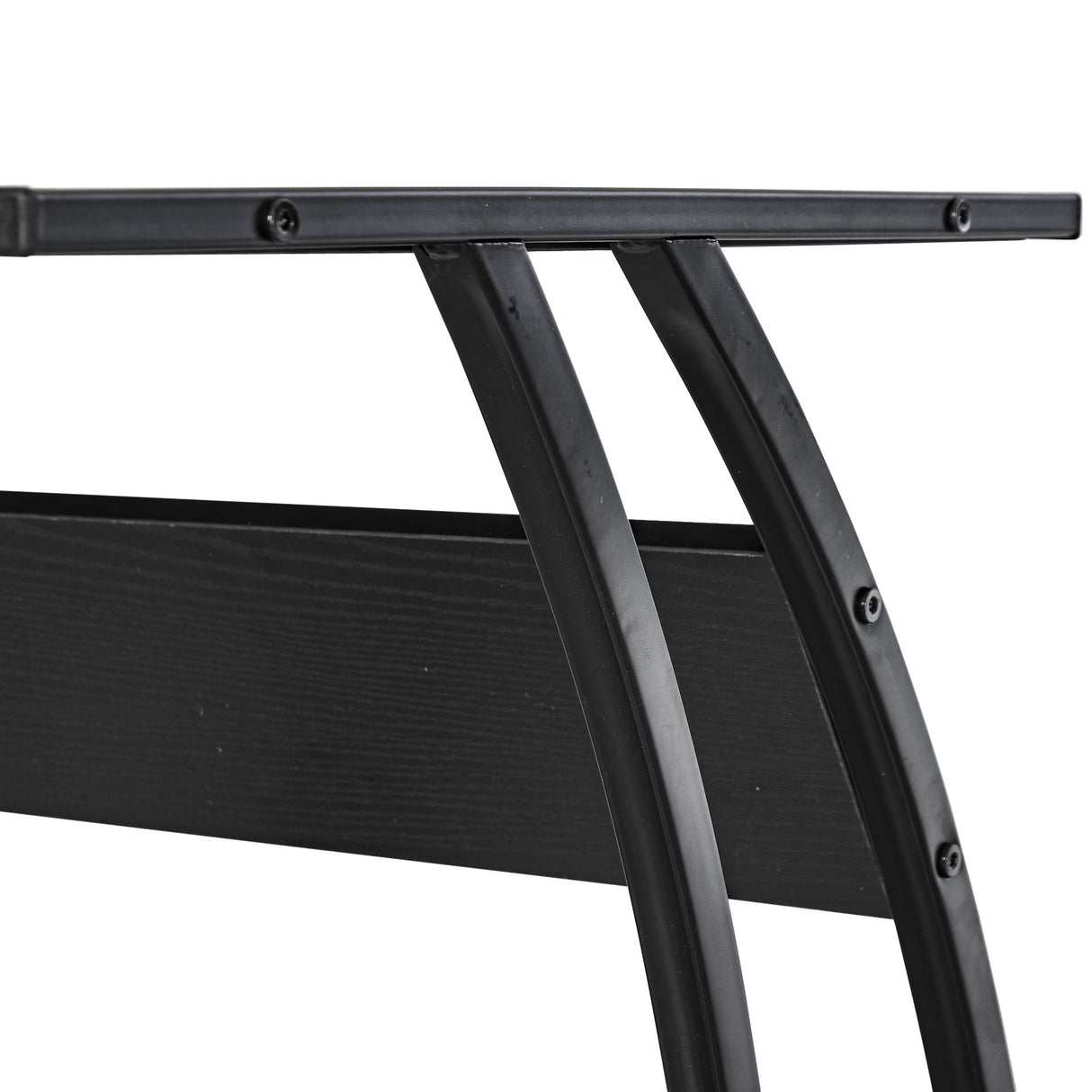 easycomfort easycomfort scrivania angolo in legno e metallo nera 112.5 x 152 x 74cm ean 8054144131795