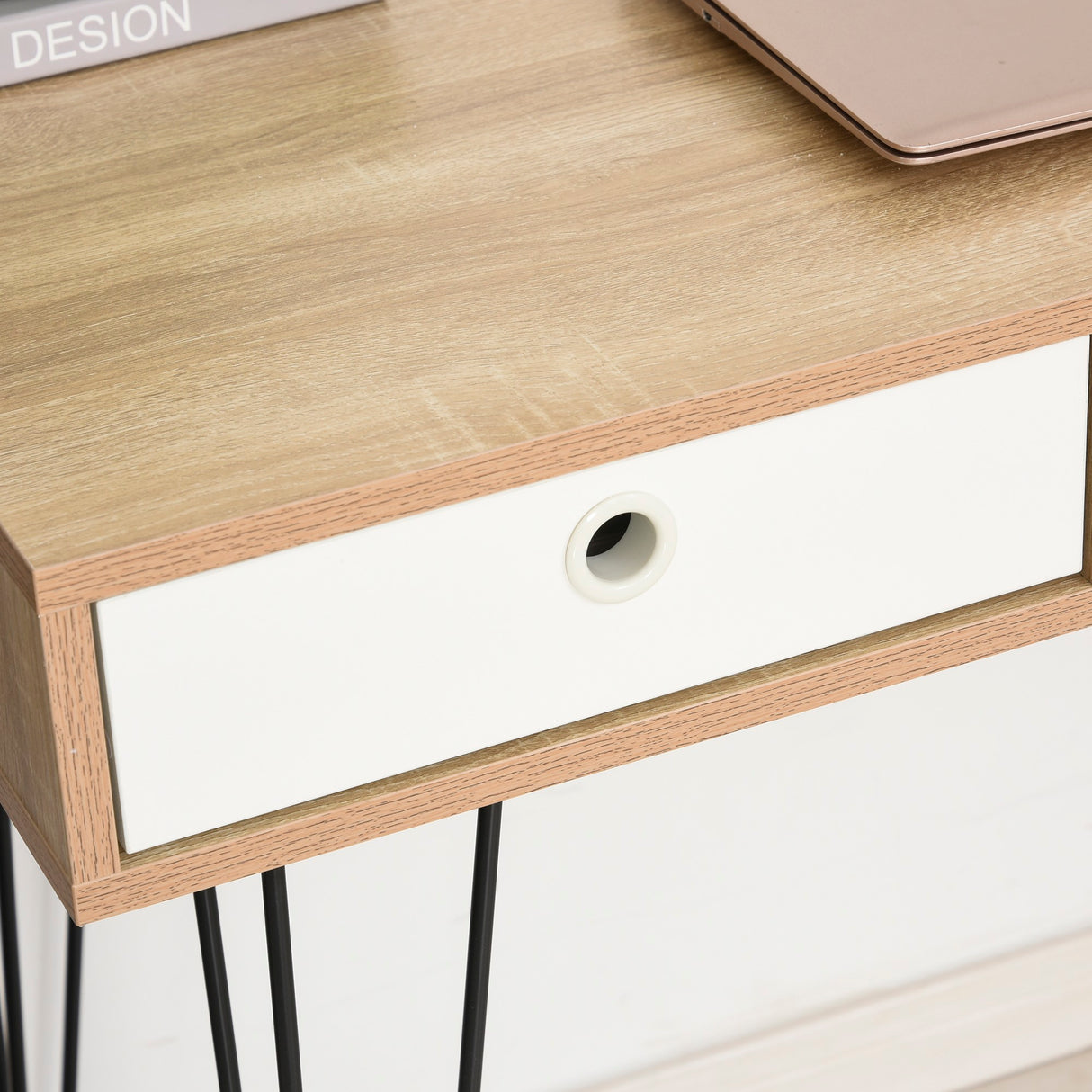 easycomfort easycomfort scrivania dal design nordico con 3 cassetti in legno e metallo ean 8054111849227