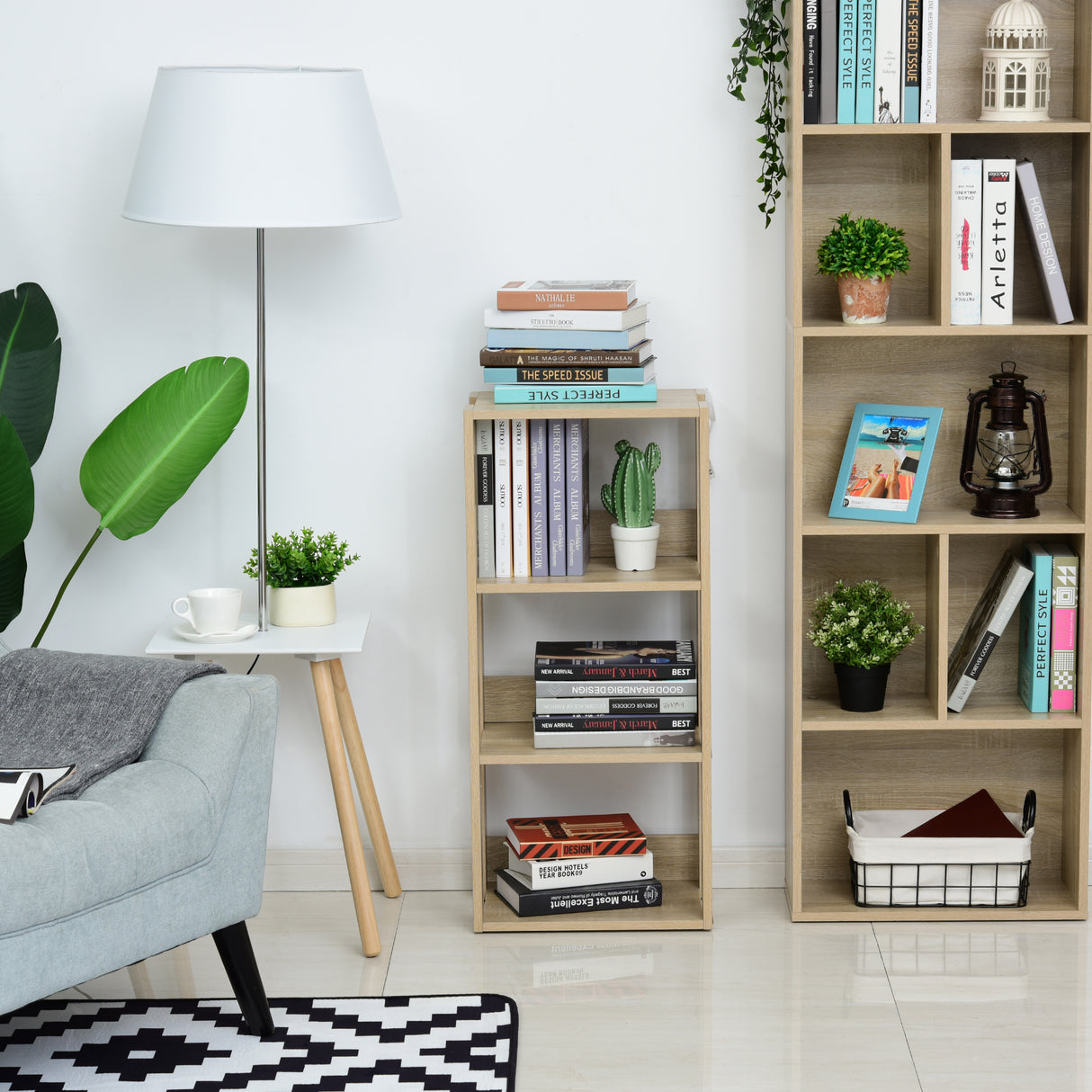 easycomfort easycomfort libreria scaffale in legno con 3 ripiani design antiribaltamento 40x29 2x87 9cm ean 8054111841306