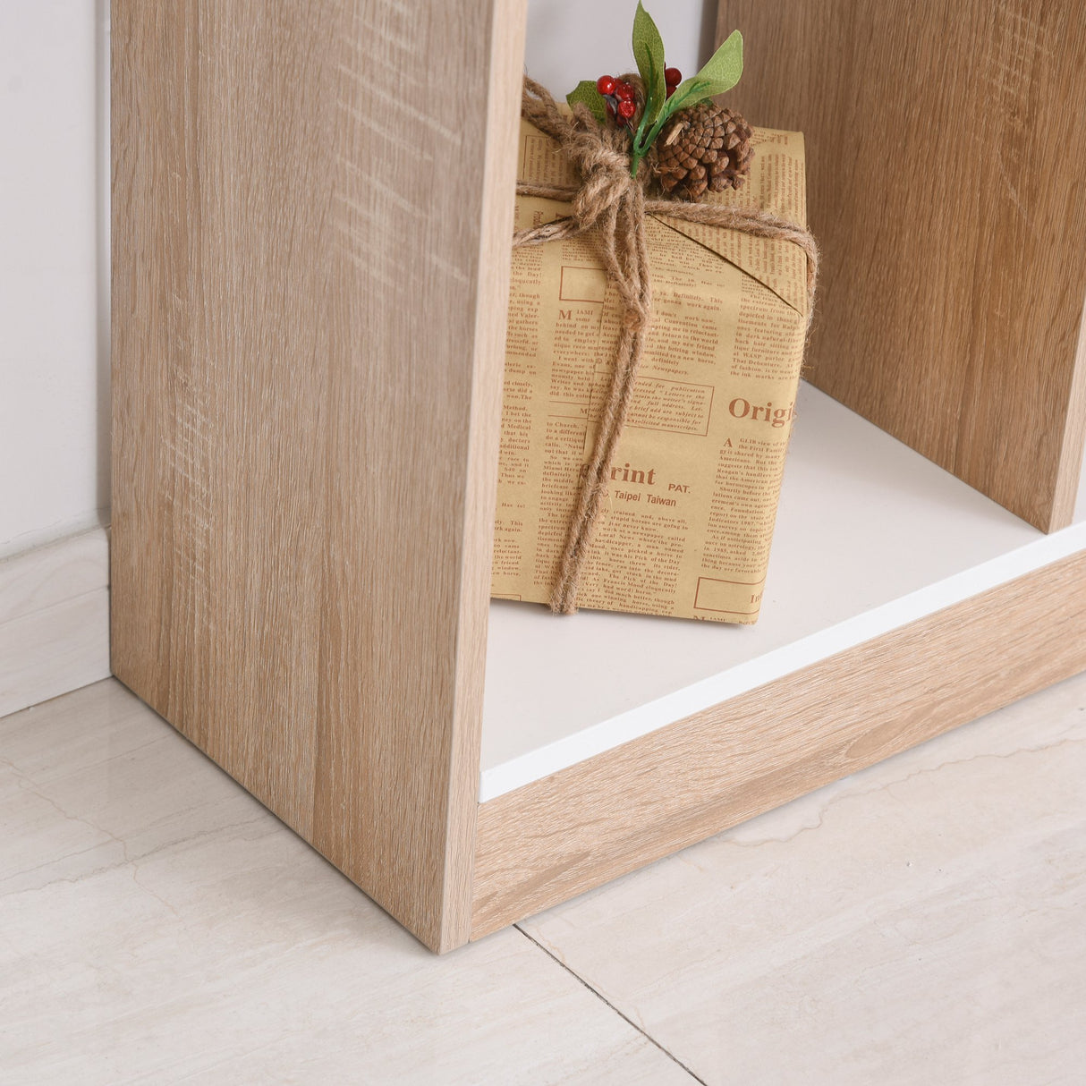 easycomfort easycomfort scaffale libreria design a parete con 8 ripiani e design moderno bianca e color rovere 100 x 30 x 124cm ean 8054111845847