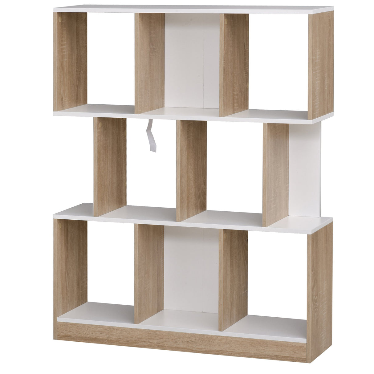 easycomfort easycomfort scaffale libreria design a parete con 8 ripiani e design moderno bianca e color rovere 100 x 30 x 124cm ean 8054111845847