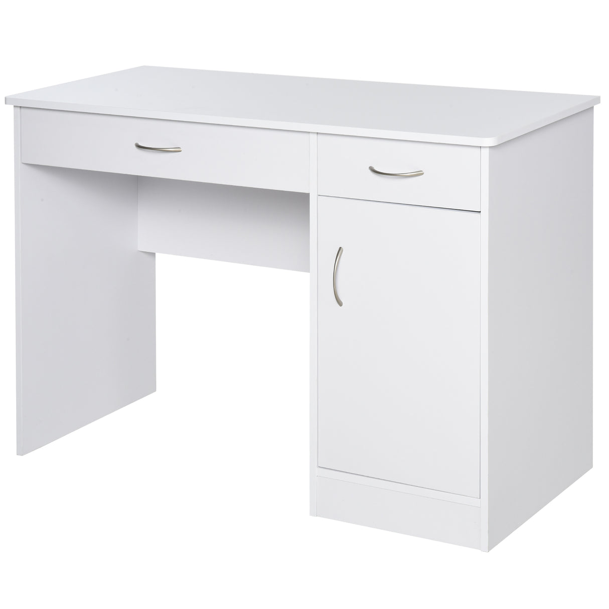 easycomfort easycomfort scrivania classica da ufficio con 2 cassetti e armadietto in legno bianco ean 8054111847667