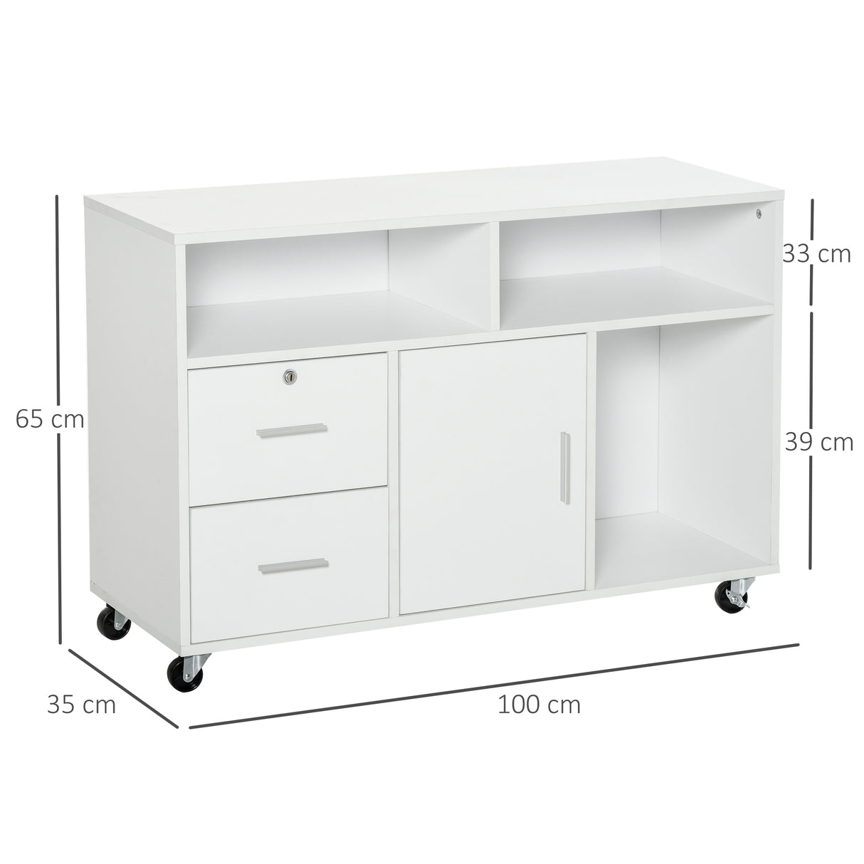 easycomfort easycomfort mobile porta stampante con cassetti mobiletto multiuso bianco ean 8054111849654