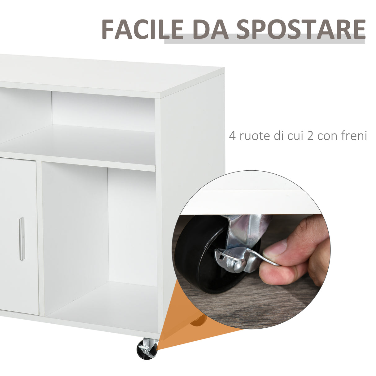 easycomfort easycomfort mobile porta stampante con cassetti mobiletto multiuso bianco ean 8054111849654