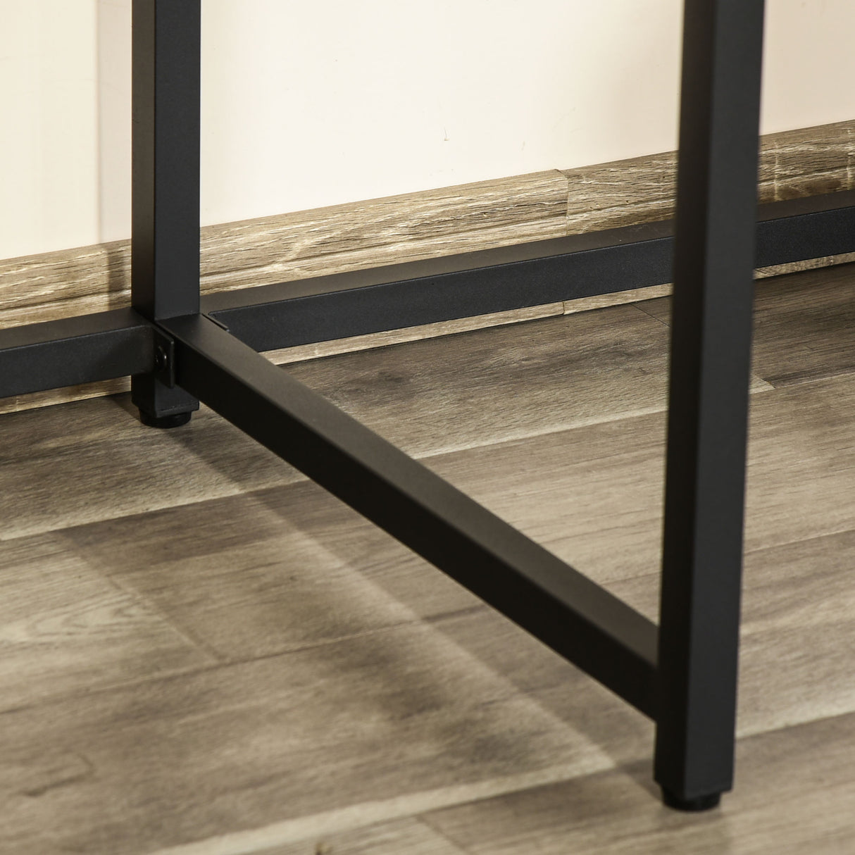 easycomfort easycomfort scrivania doppia con scaffali e mensola stile industriale in metallo e mdf 200x53x100cm nero marrone