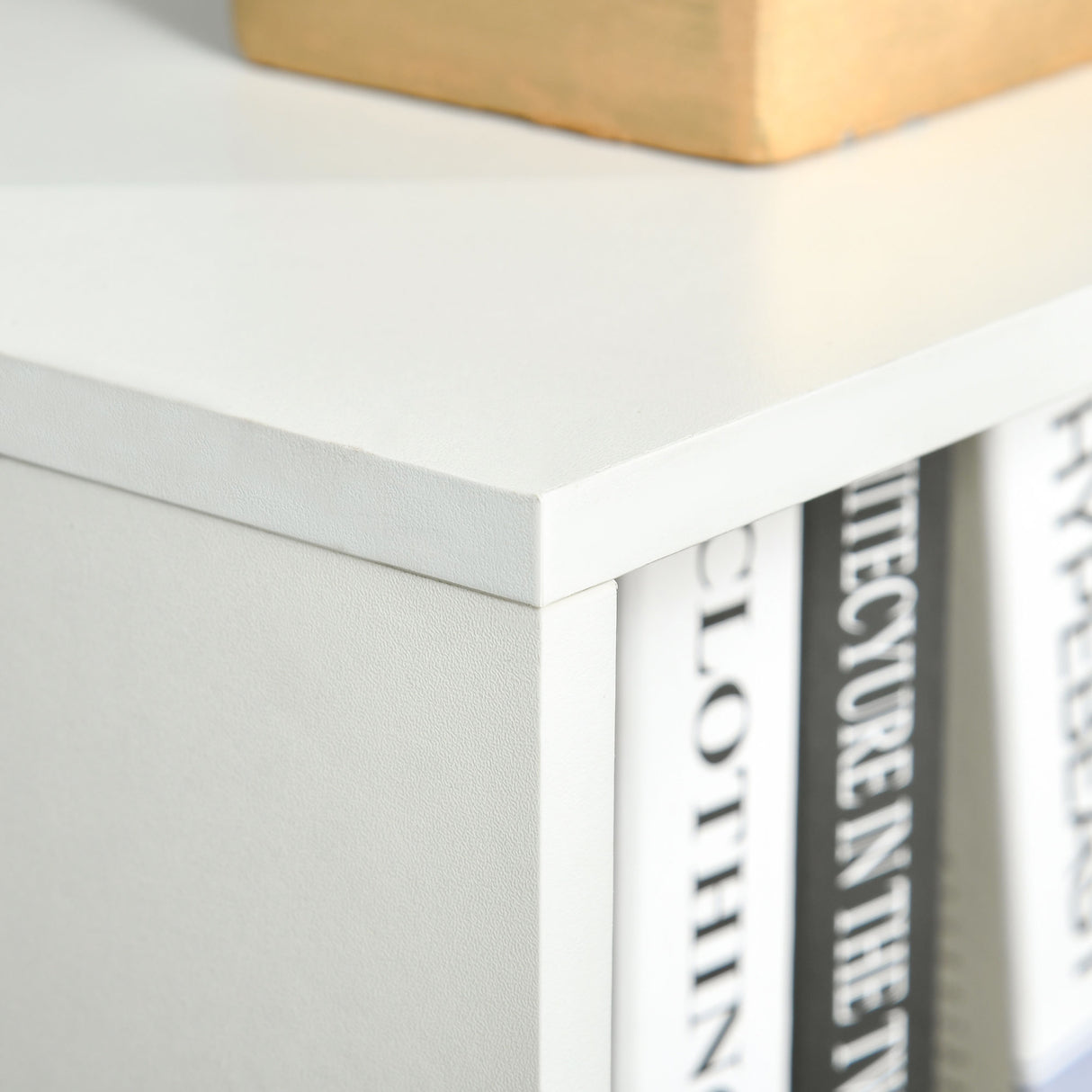 easycomfort easycomfort scaffale libreria con 3 ripiani e 1 armadietto in legno 40x30x129 5cm bianco