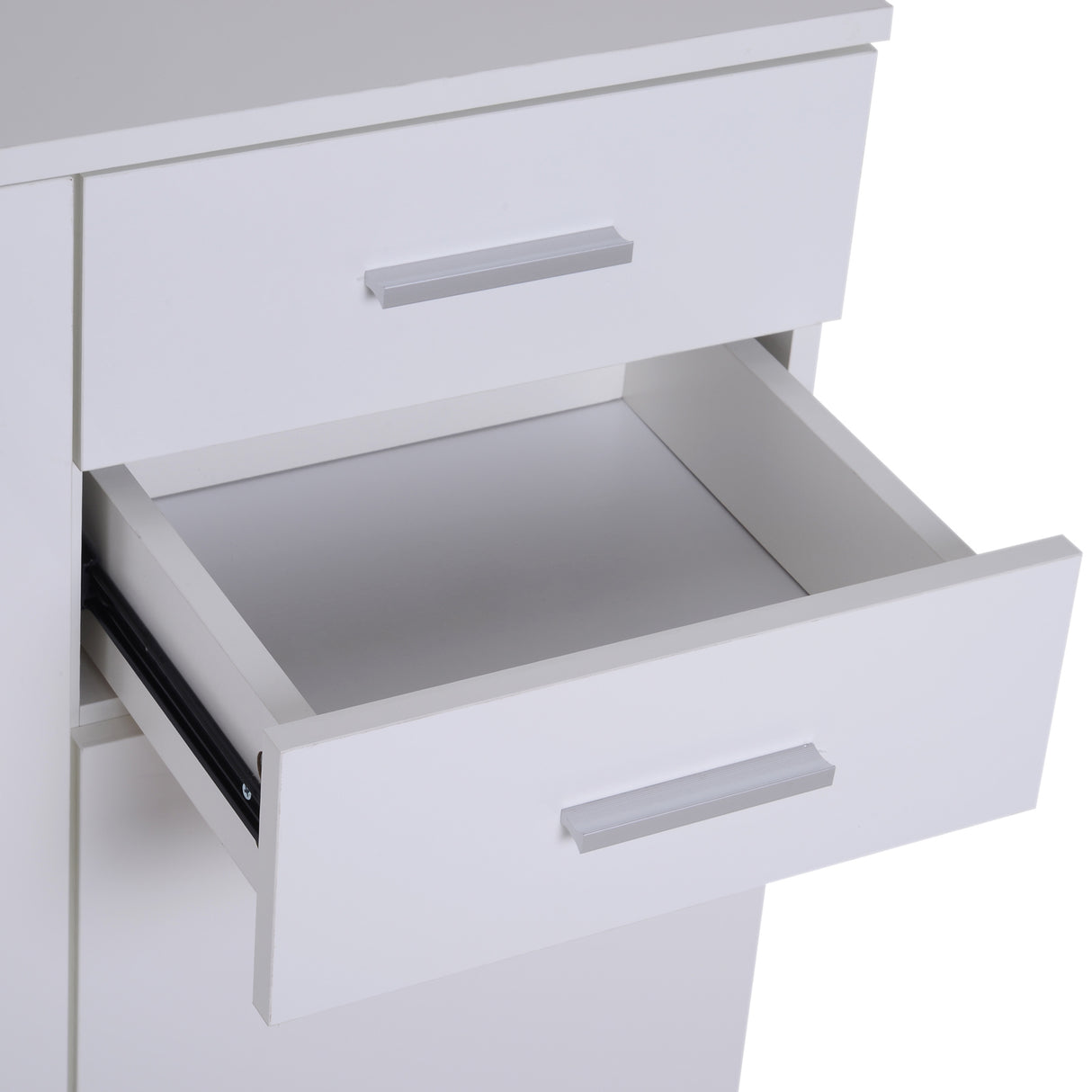 easycomfort easycomfort armadietto con 3 ante e 2 cassetti in legno truciolato bianco 106x35x76cm ean 8054111847575