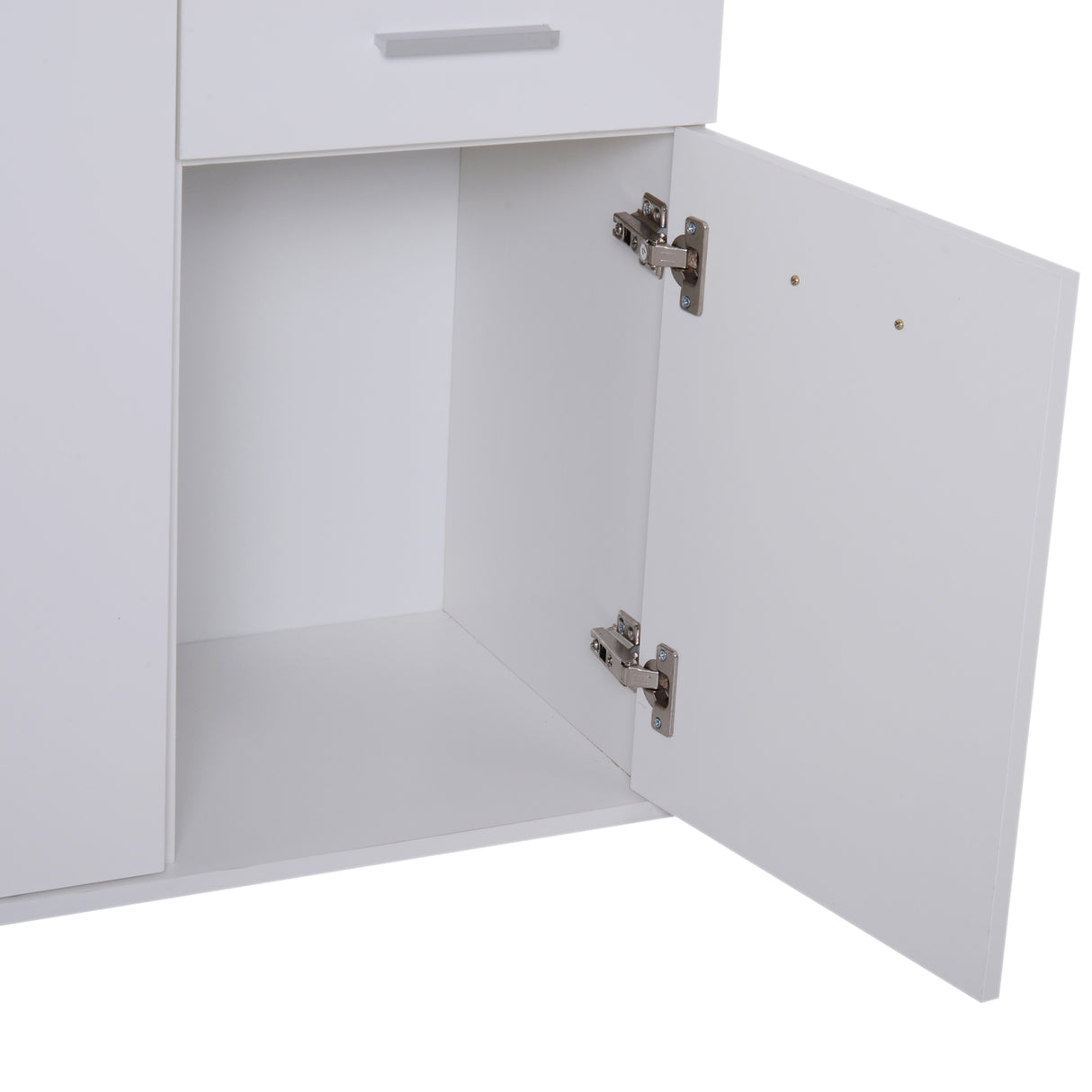 easycomfort easycomfort armadietto con 3 ante e 2 cassetti in legno truciolato bianco 106x35x76cm ean 8054111847575