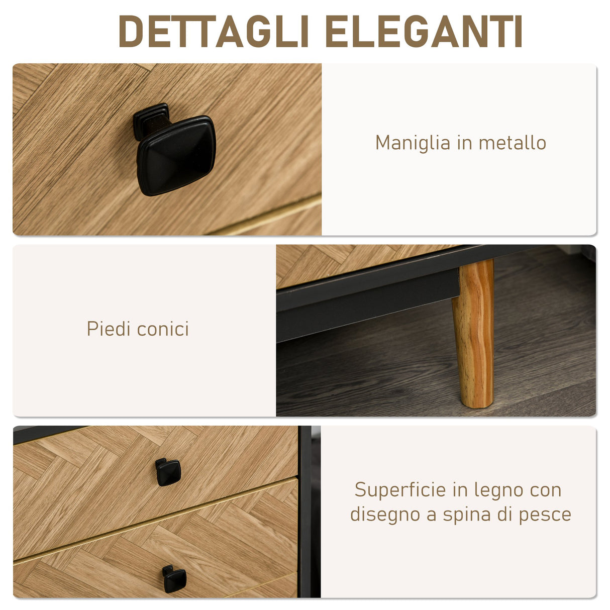 easycomfort easycomfort cassettiera per camera da letto in legno stile vintage industriale ean 8054111849449