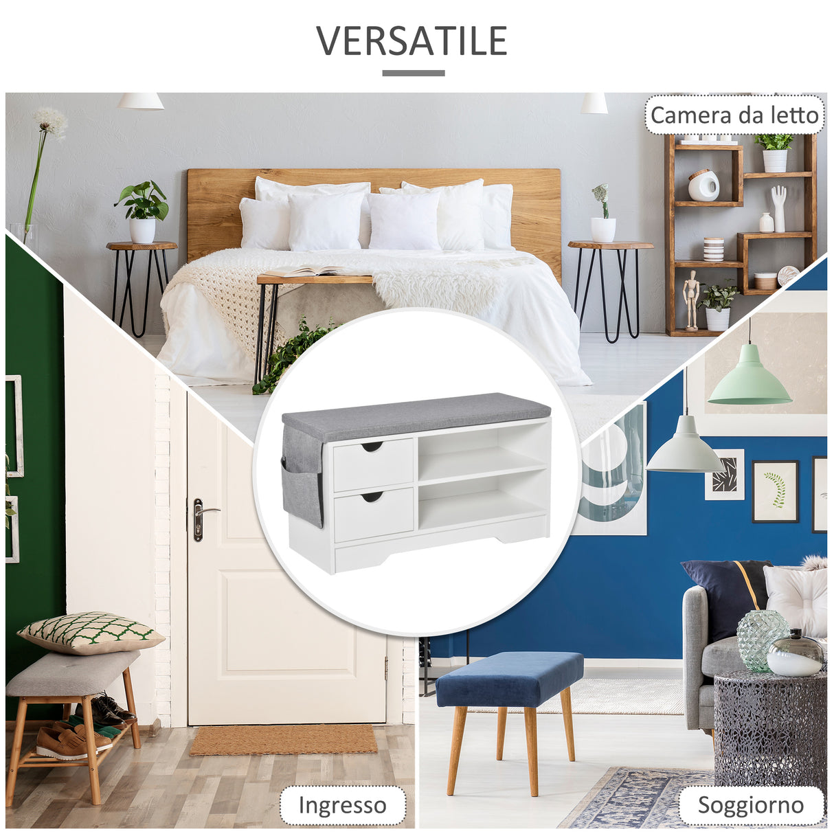 easycomfort easycomfort scarpiera salvaspazio in legno bianca 80.5x30.5x43.5cm